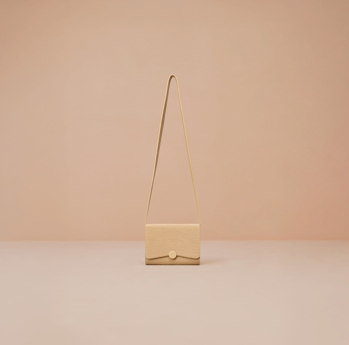 Faux Leather Nevue Sling Bag – Beige