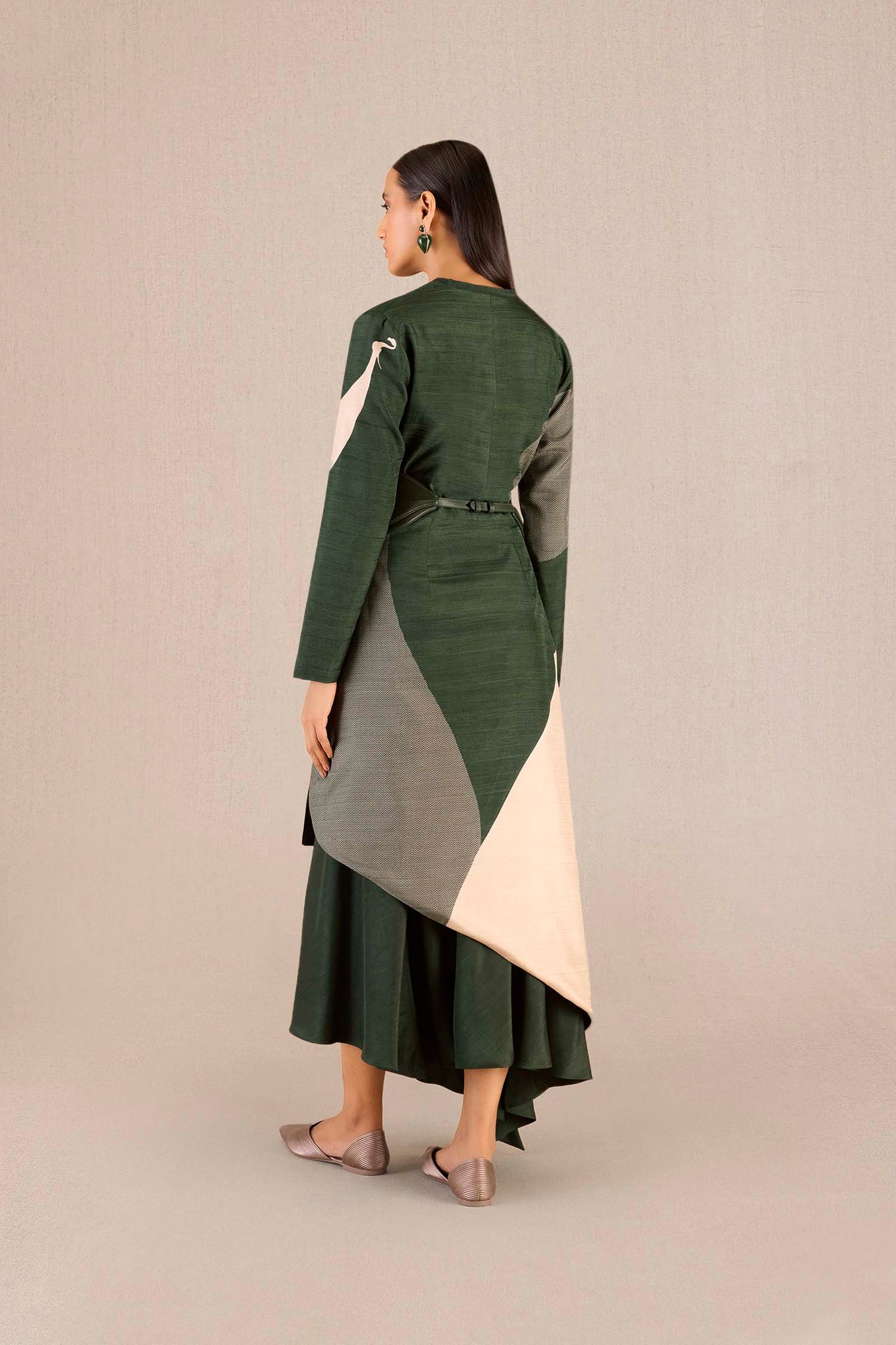 Silk Serena Jacket Set – Green