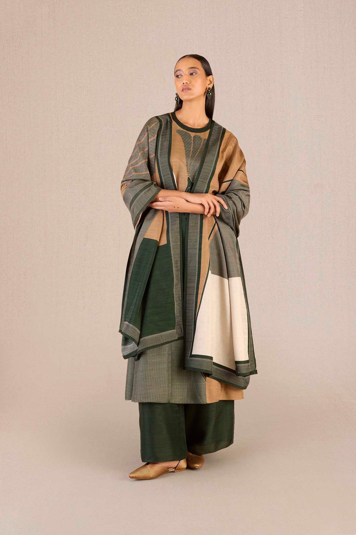 Silk Sahira Kurta Set – Green