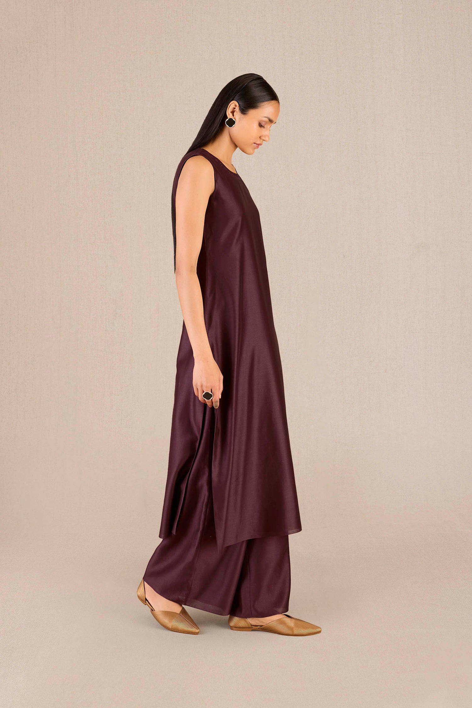 Chanderi Asira Jacket Set – Red