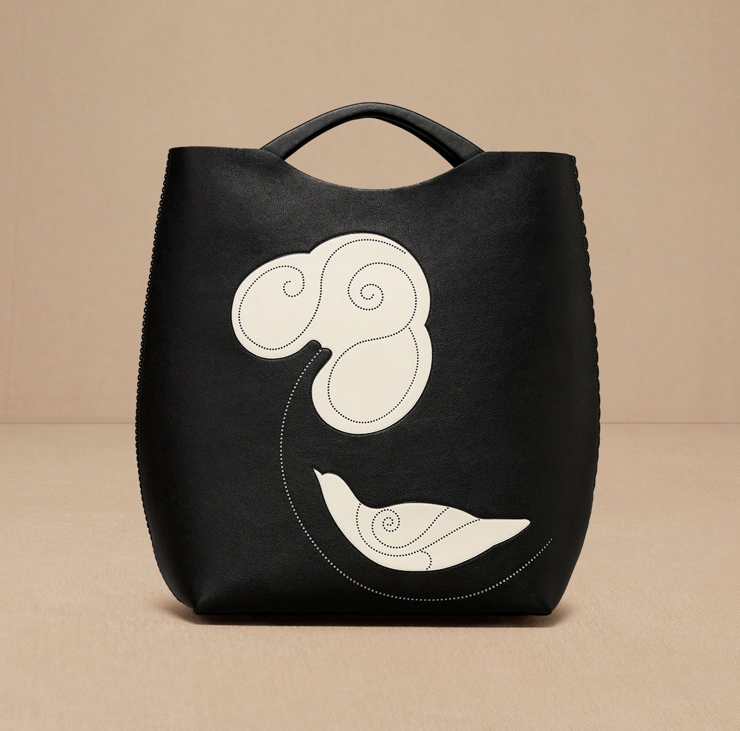 Faux Lether Dilmeet Tote Bag – Black