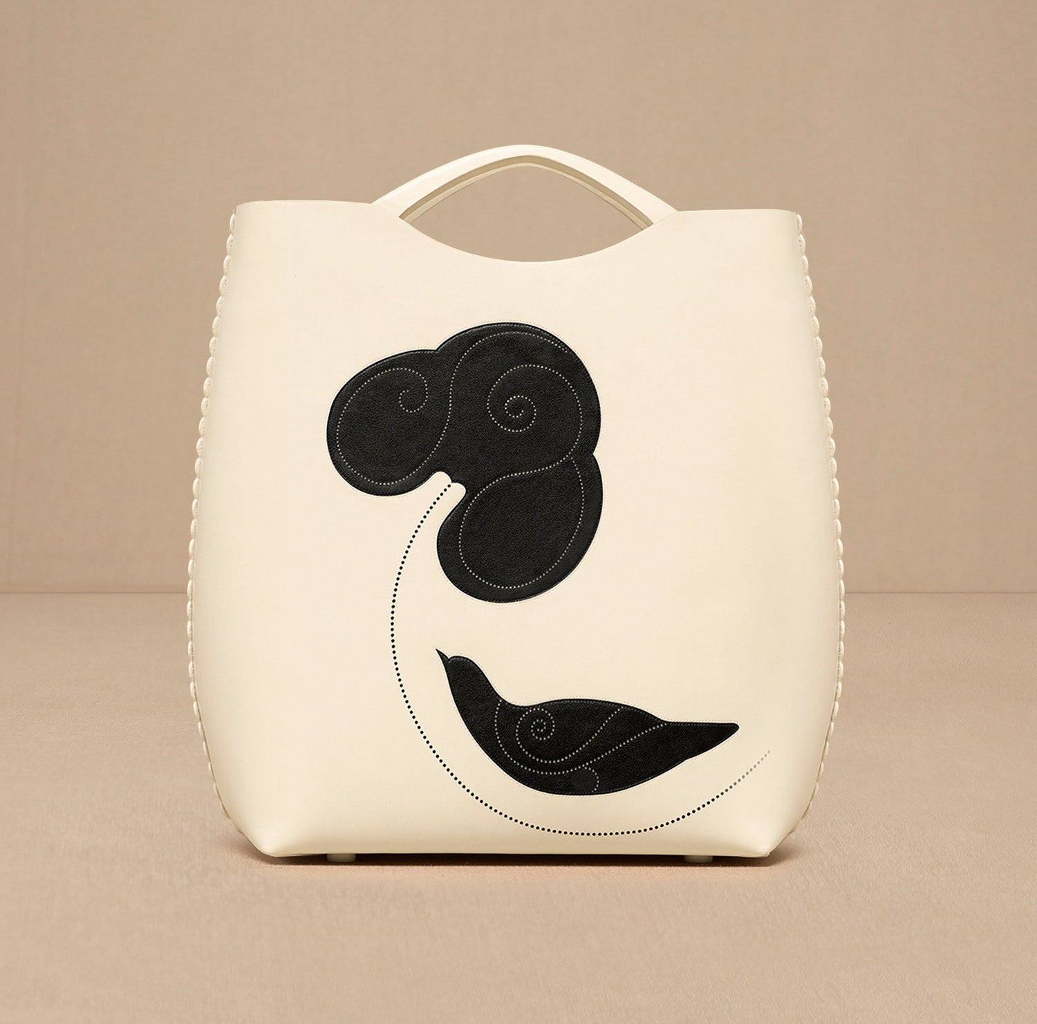 Faux Lether Dilmeet Tote Bag – Ivory