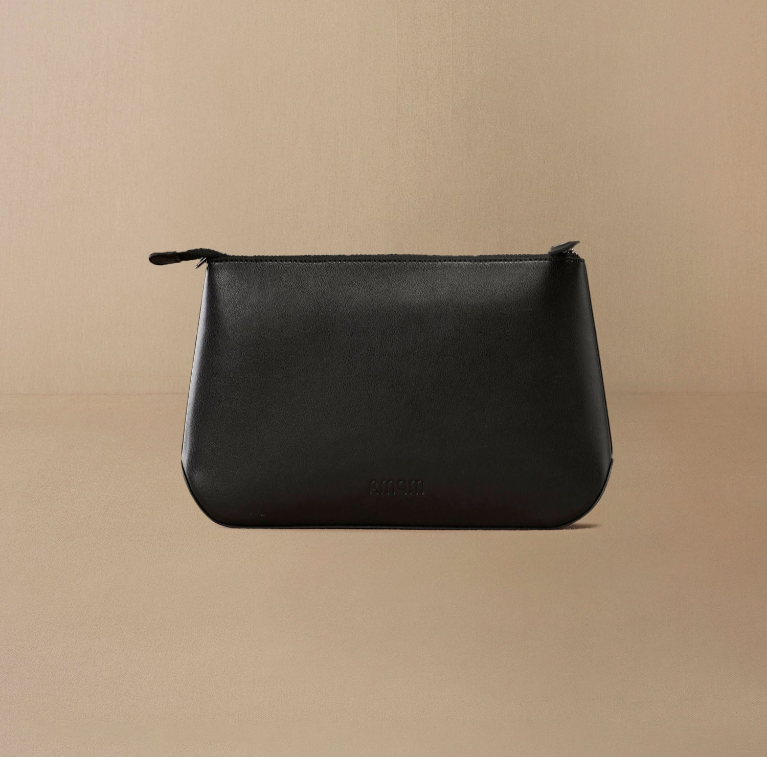 Faux Leather Era Pouch – Black