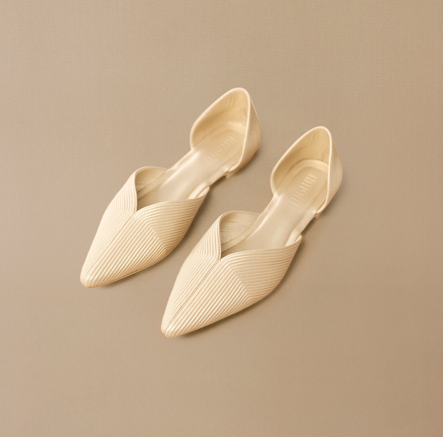 Faux Leather Zahra Point-toe Flats – Metallics