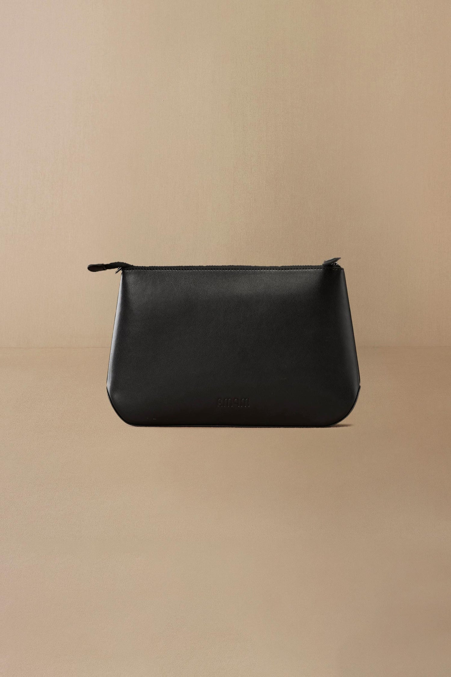 Faux Leather Era Pouch – Black