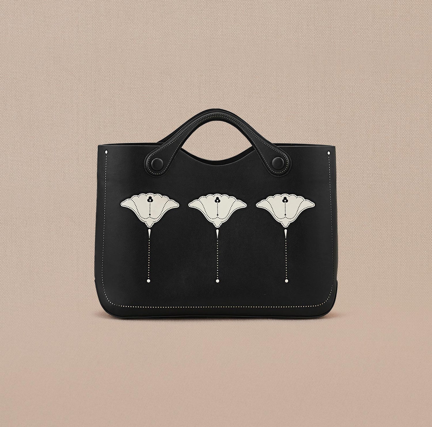 Faux Leather Zora Tote Bag – Black