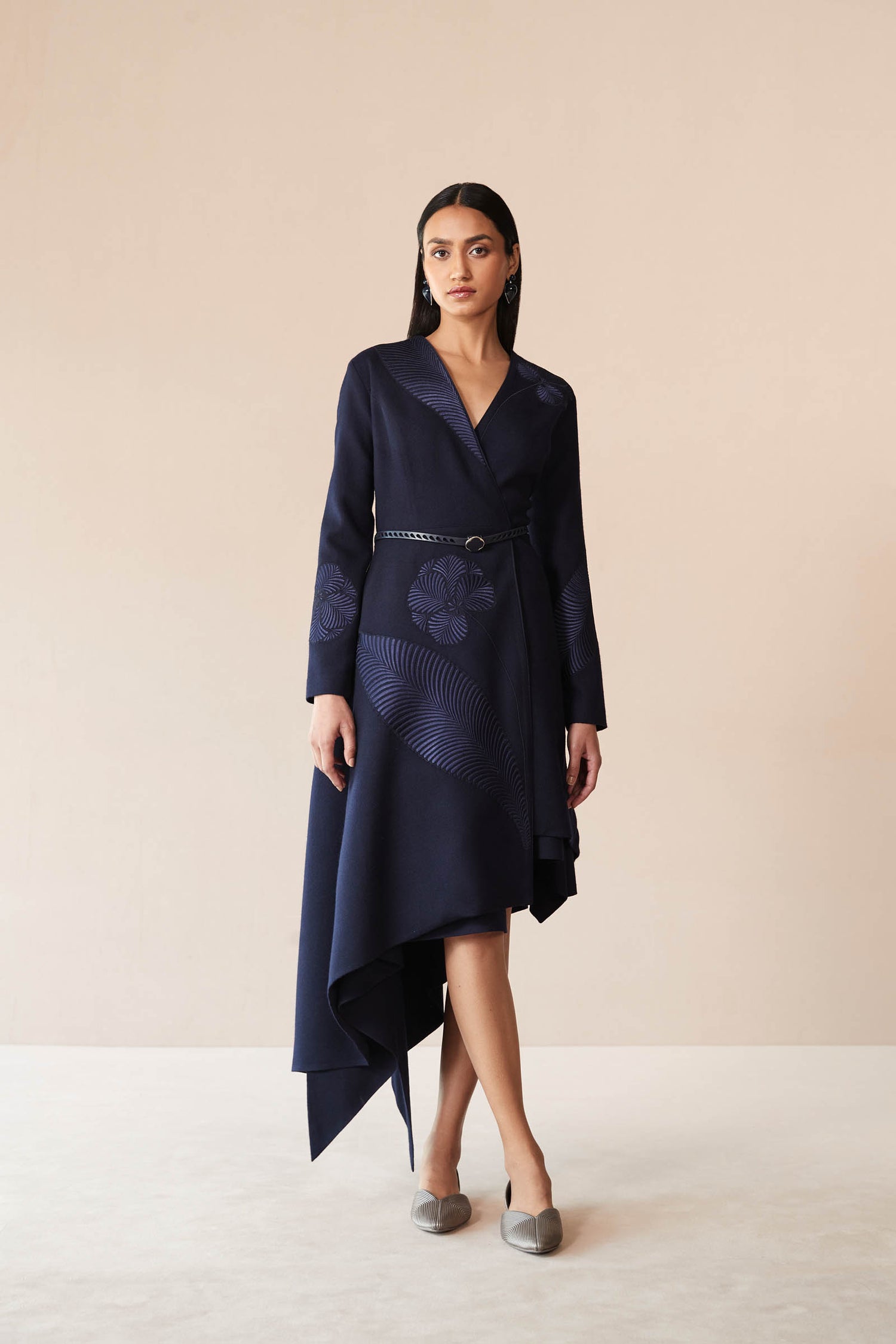 Wool Marwa Jacket Set – Blue