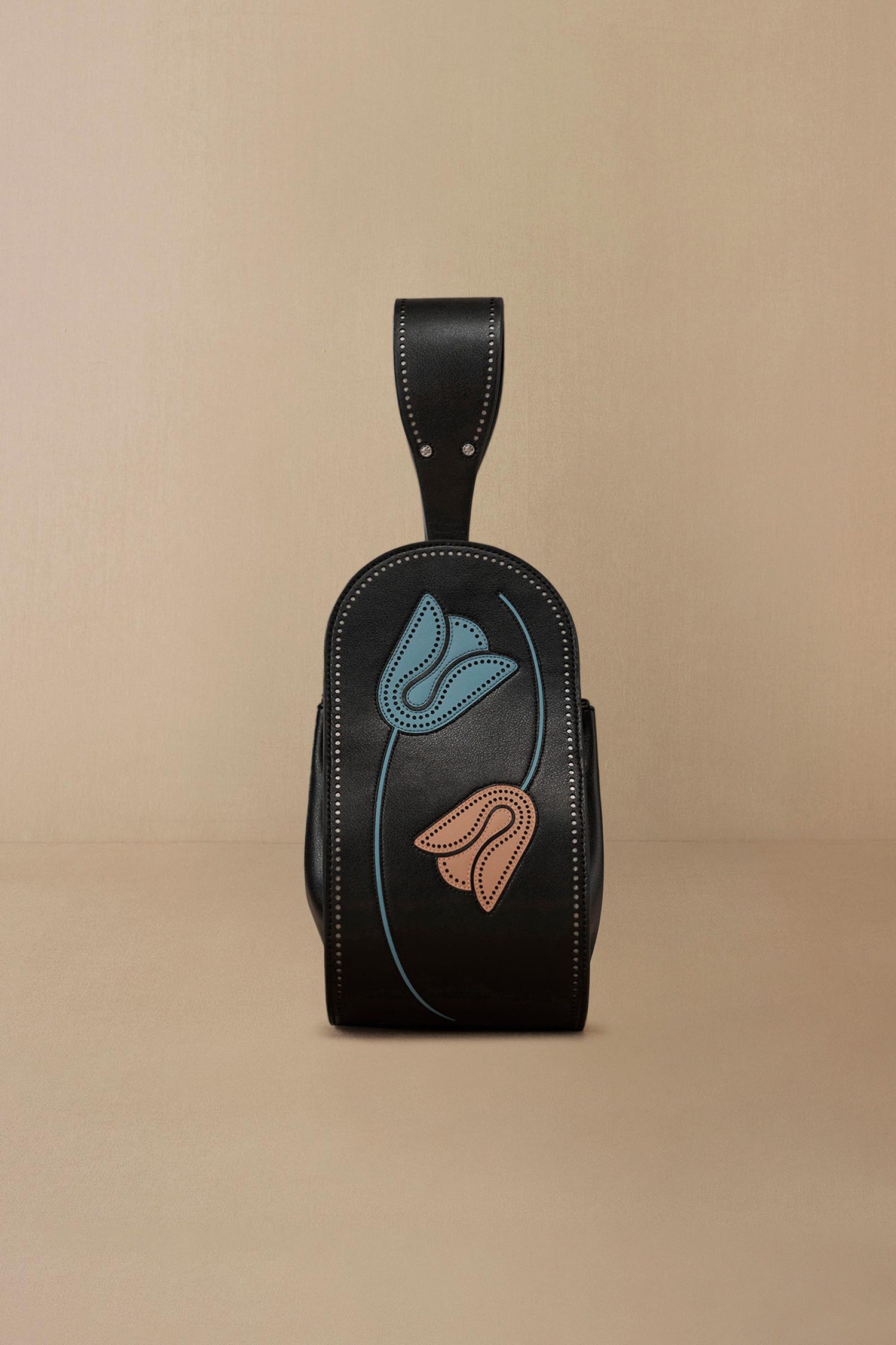 Faux Leather Zyra Wristlet – Black