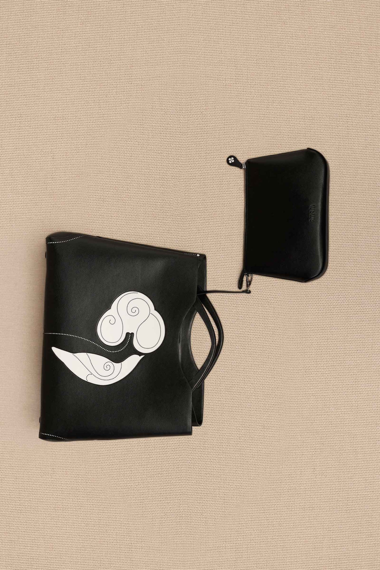 Faux Lether Dilbandi Tote Bag – Black