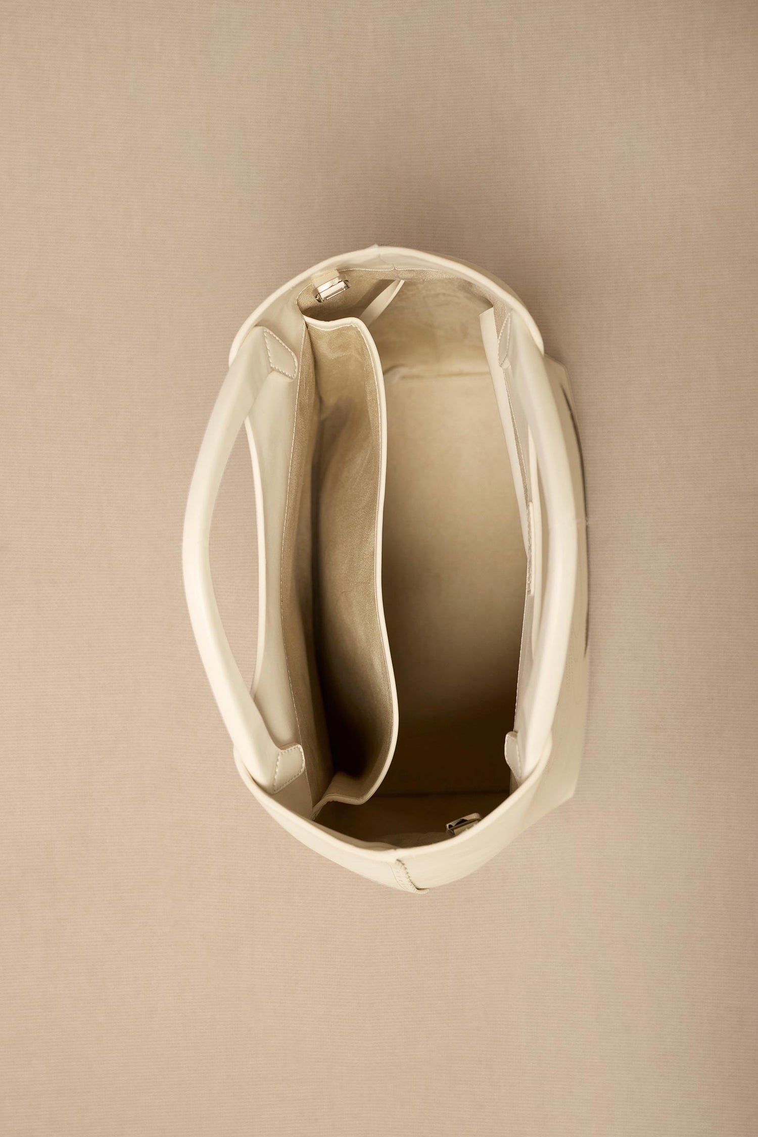 Faux Lether Dilmeet Tote Bag – Ivory