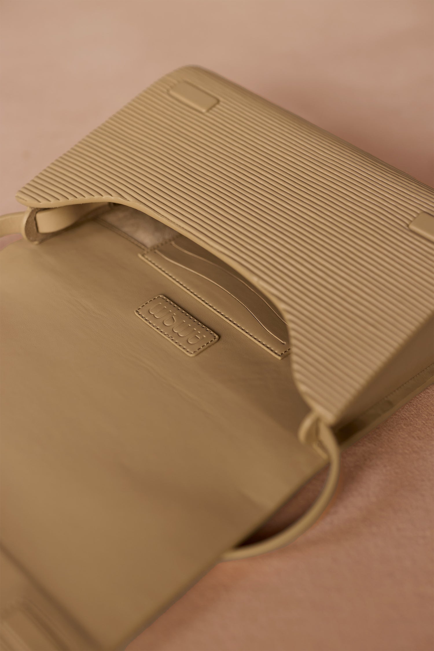 Faux Leather Nevue Sling Bag – Beige