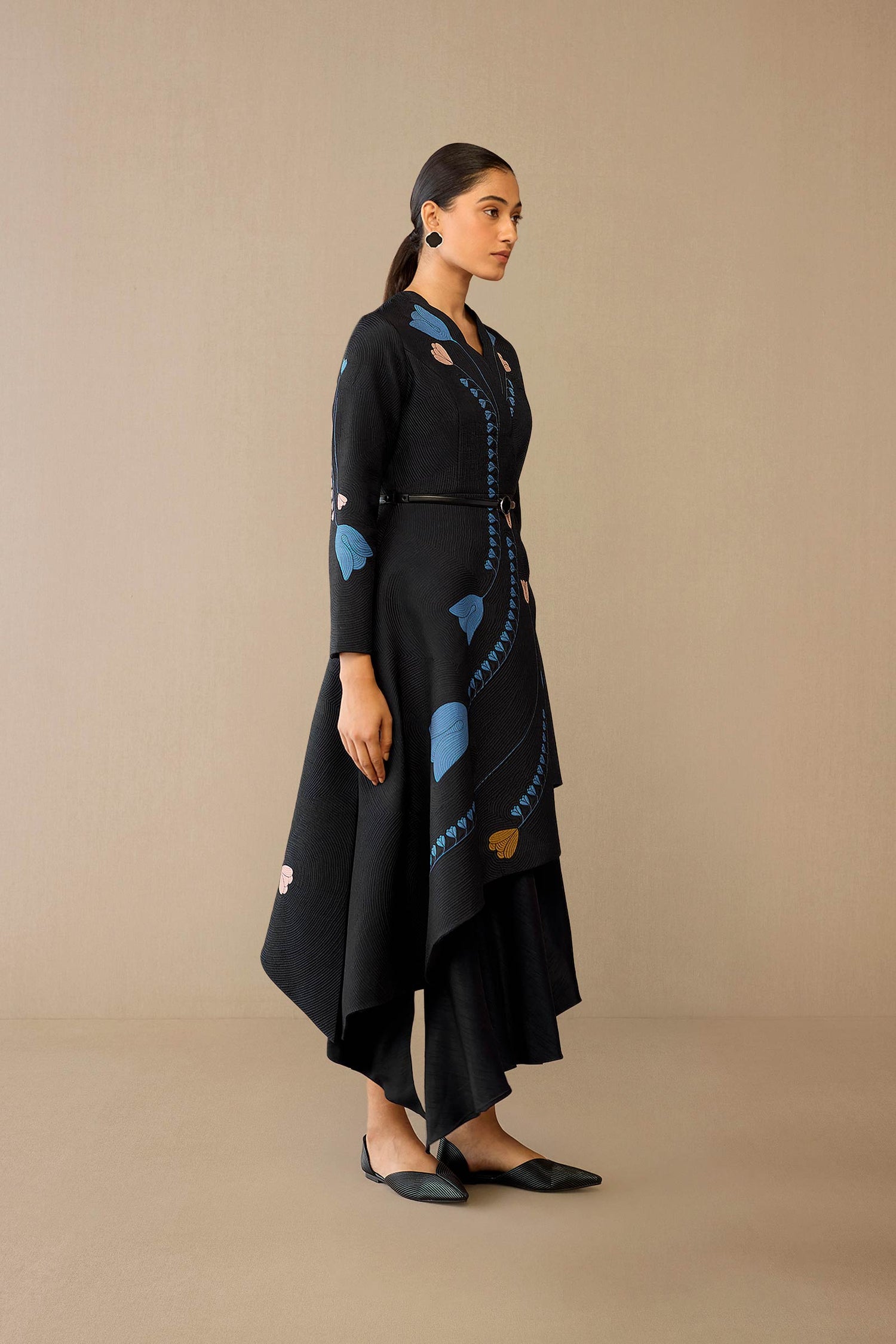 Silk Eraya Jacket Set – Black