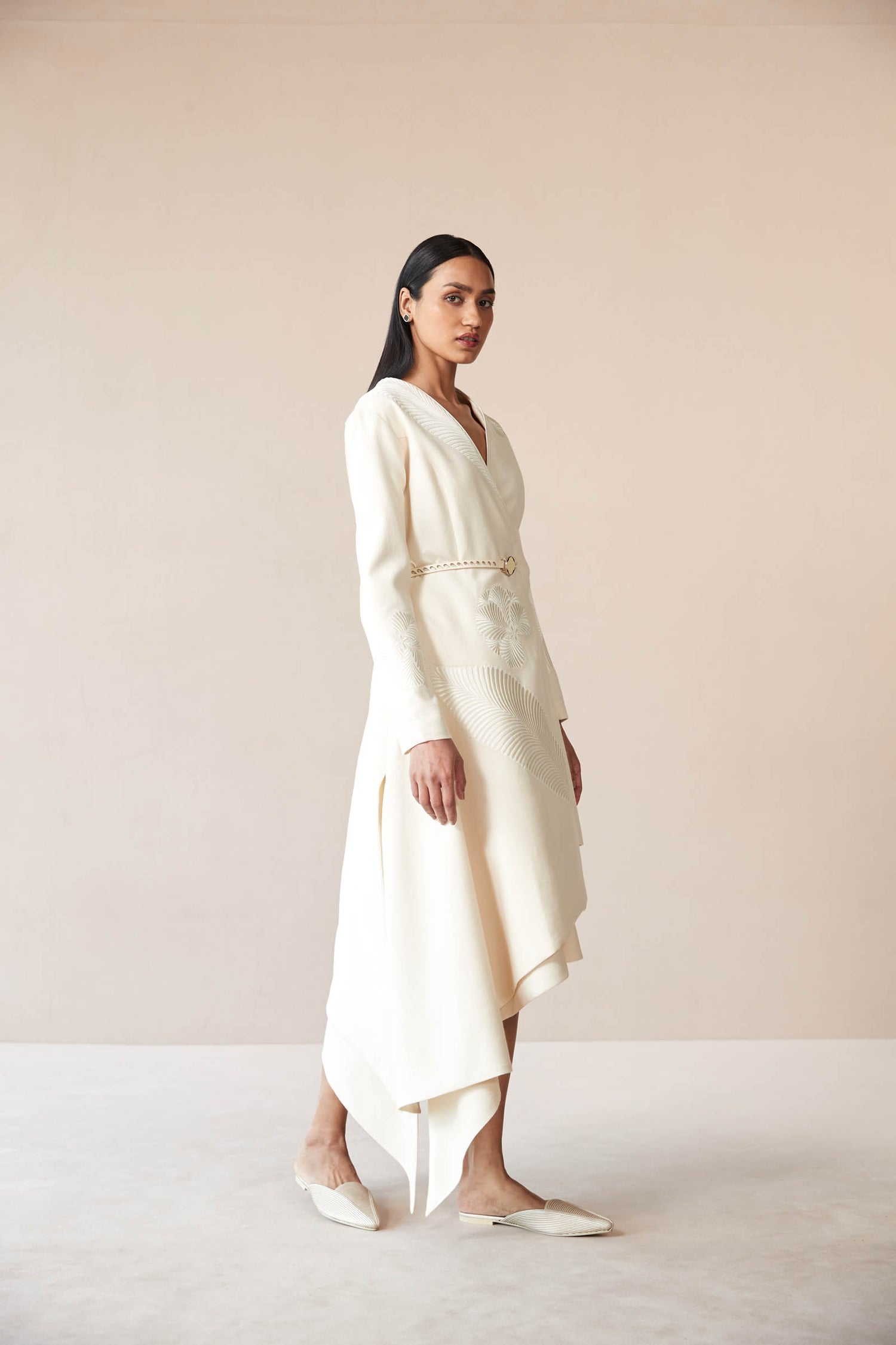 Wool Marwa Jacket Set – Ivory