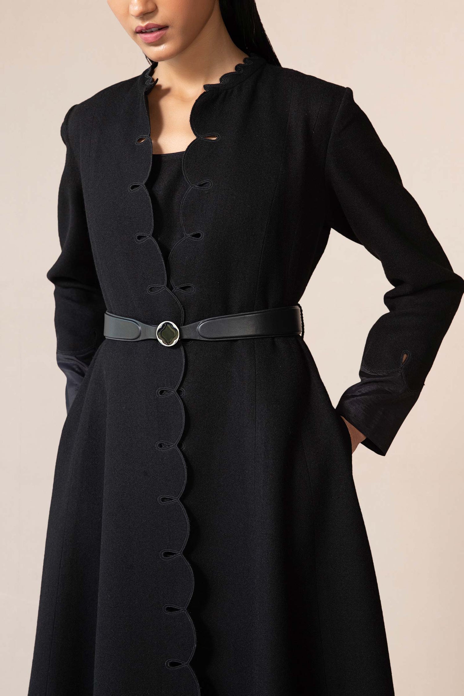 Wool Veda Jacket Set – Black