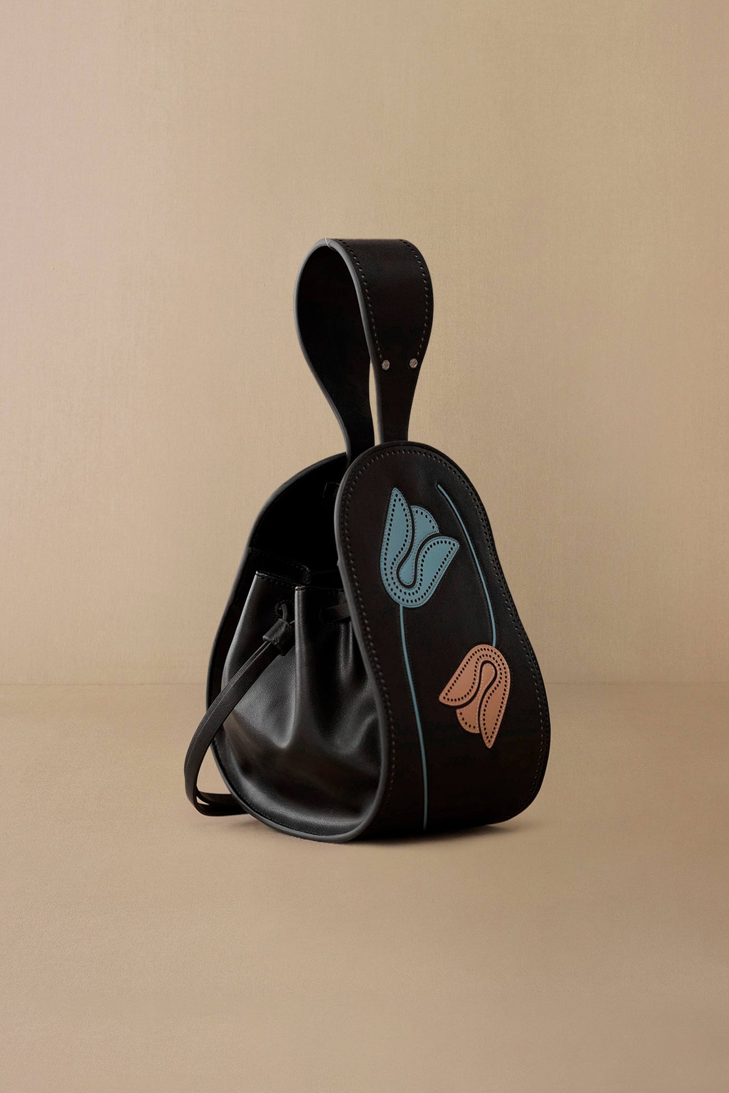 Faux Leather Zyra Wristlet – Black