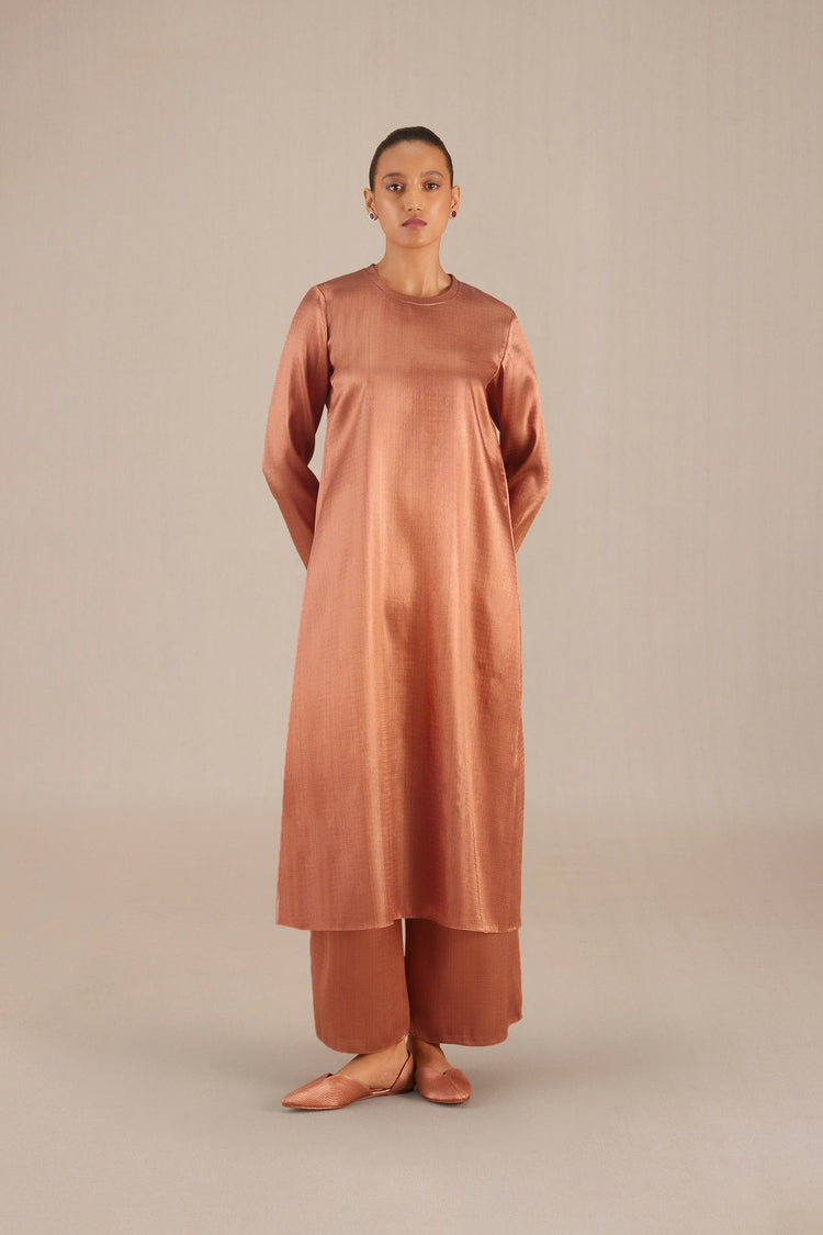 Aksa Tunic Set - Metallic Copper