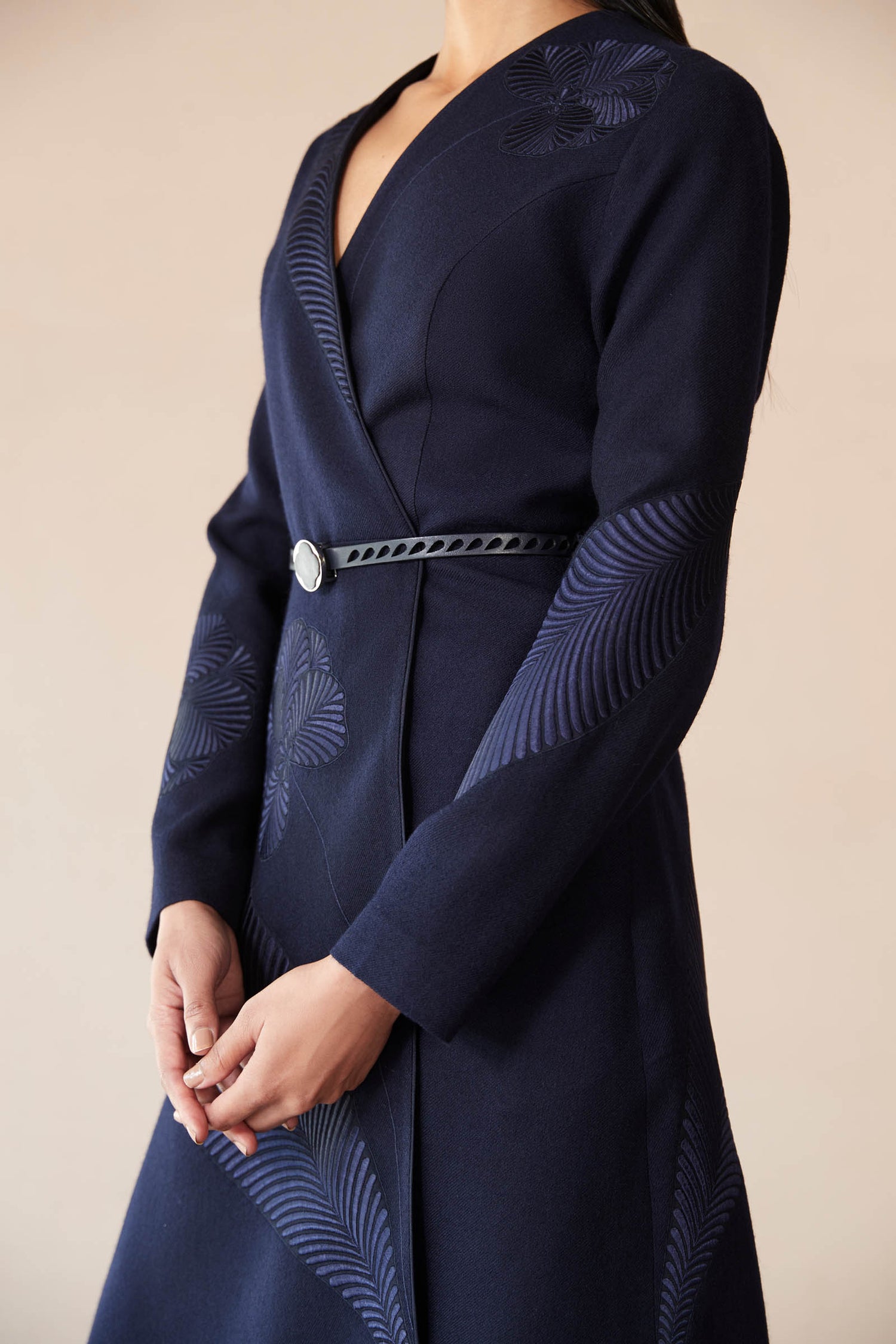 Wool Marwa Jacket Set – Blue