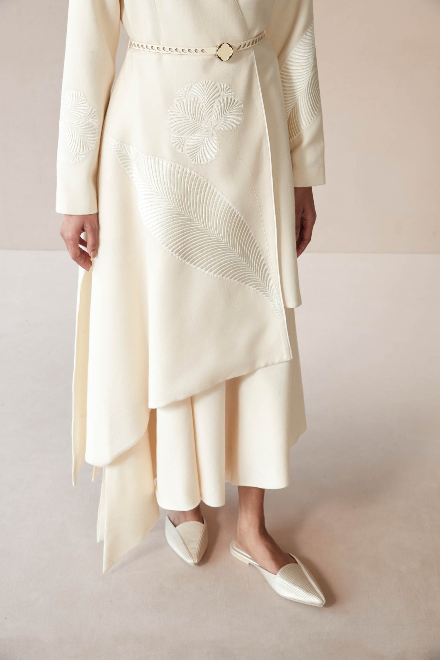 Wool Marwa Jacket Set – Ivory
