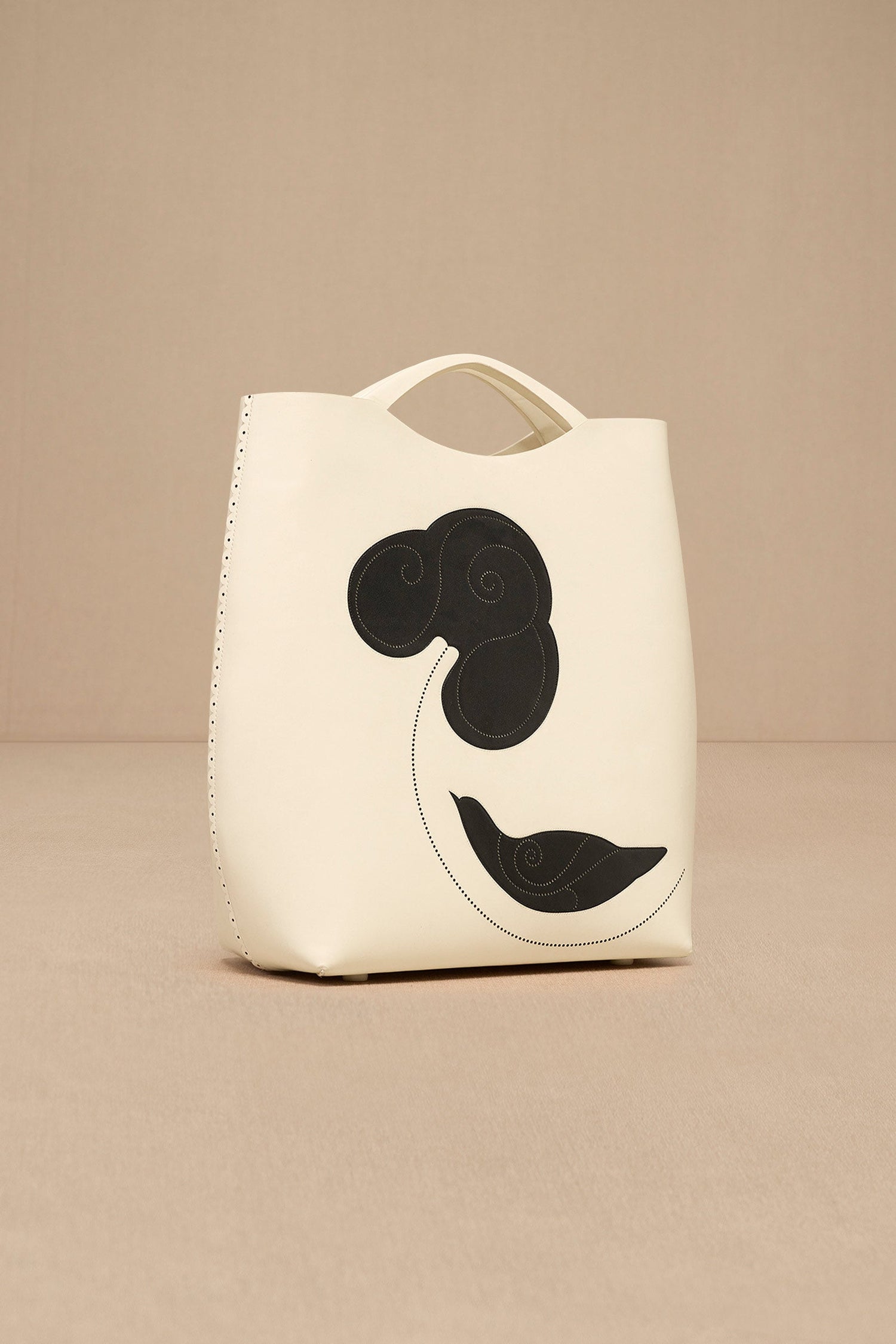 Faux Lether Dilmeet Tote Bag – Ivory