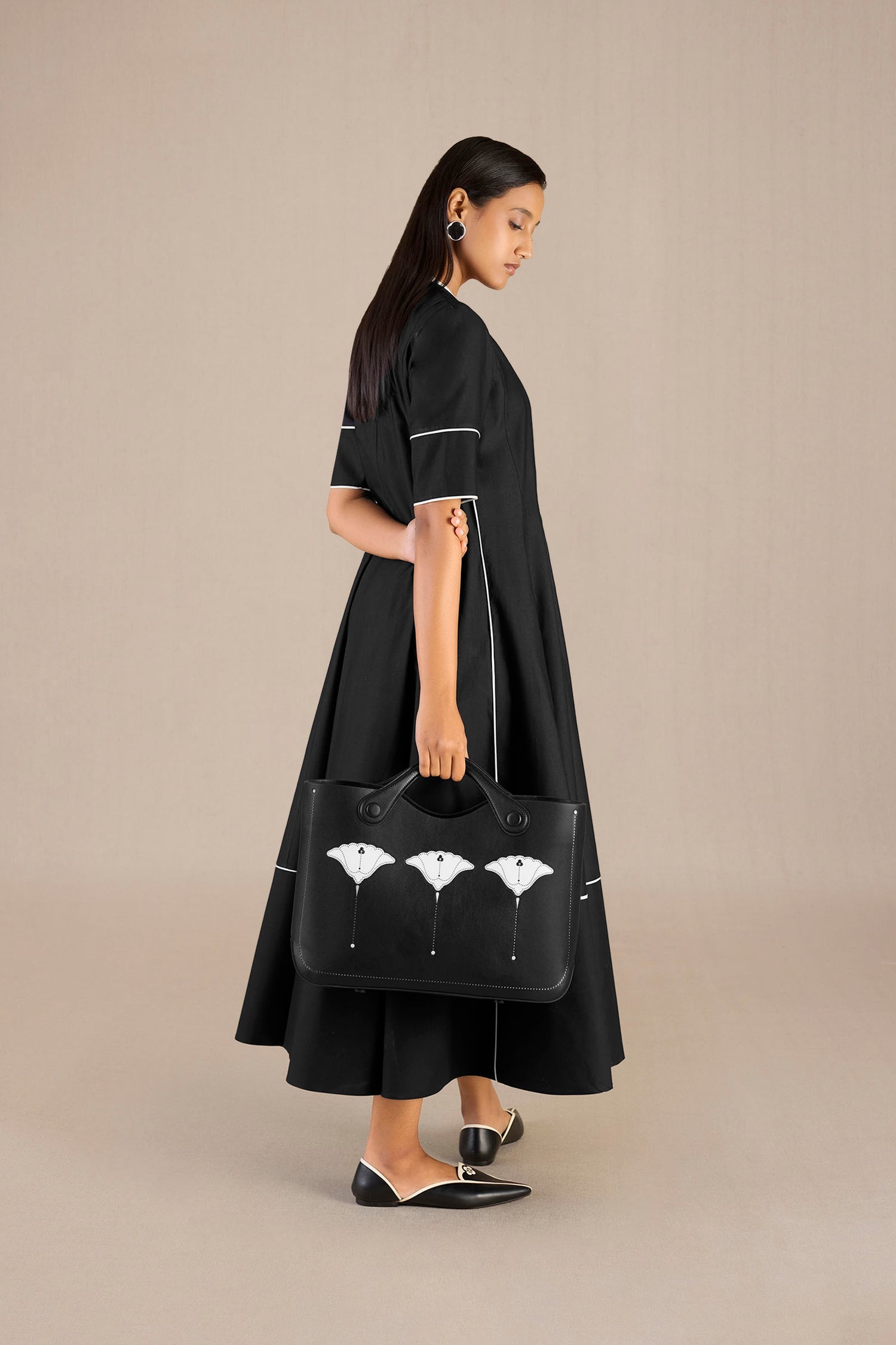 Faux Leather Zora Tote Bag – Black