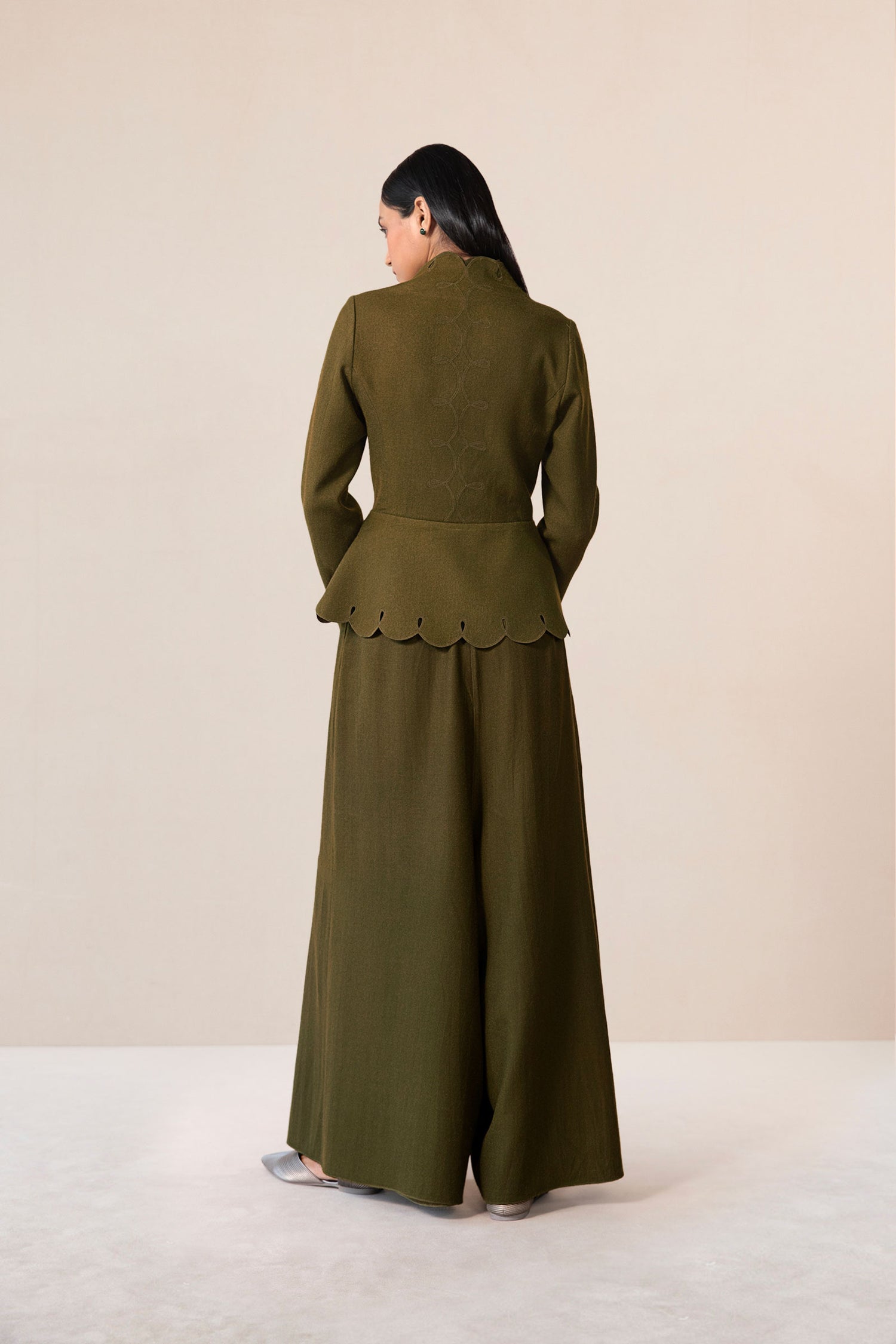 Wool Medha Jacket Set – Green