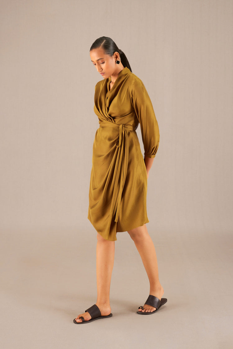 Neesa Short Dress - Camel