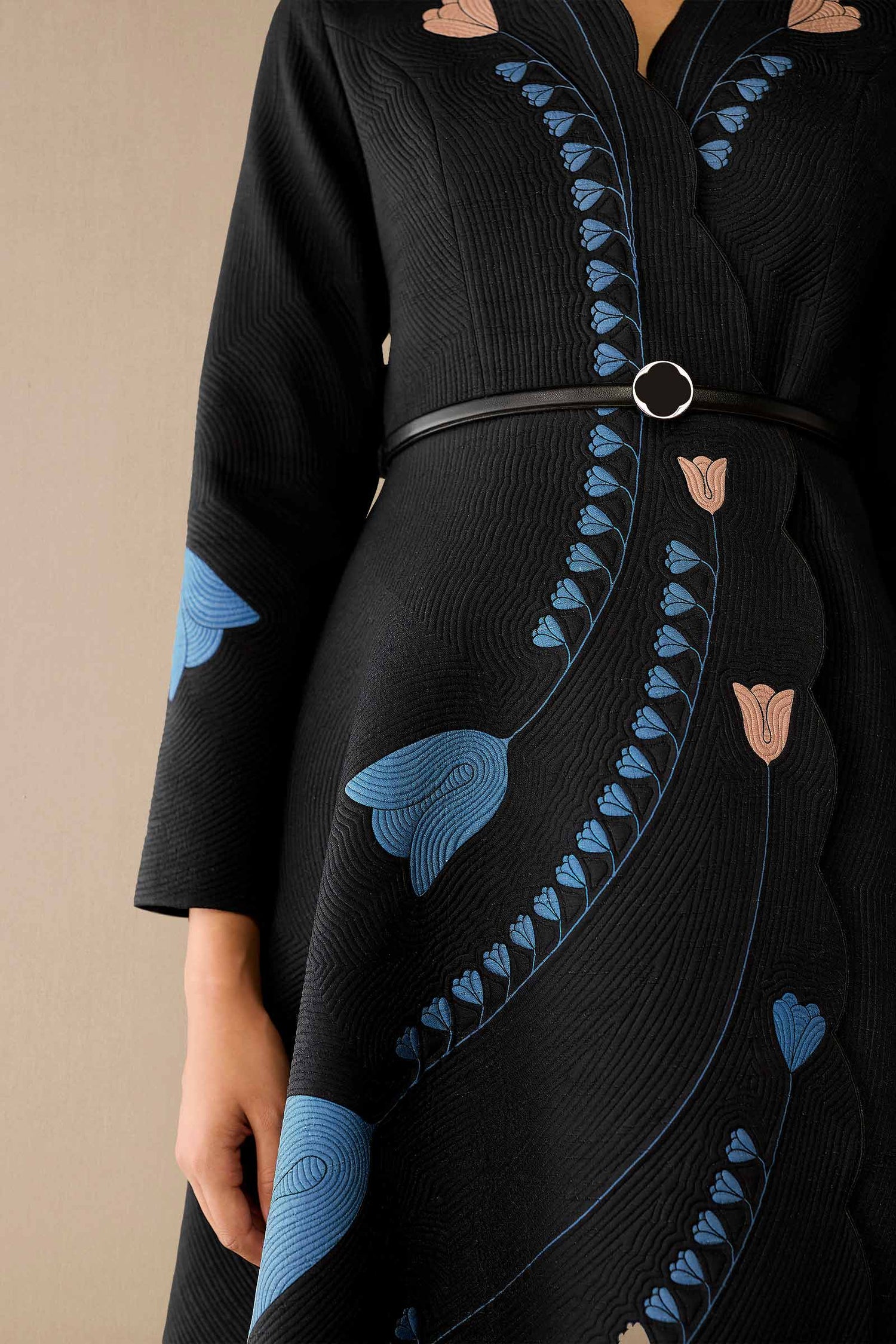 Silk Eraya Jacket Set – Black