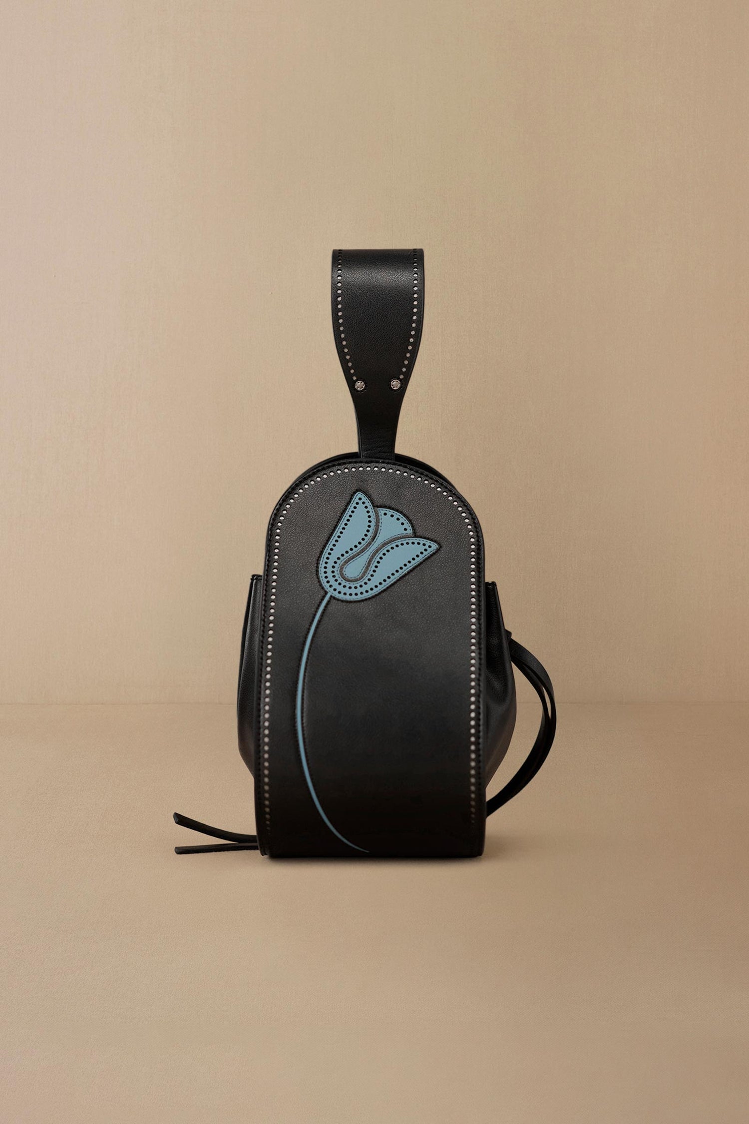 Faux Leather Zyra Wristlet – Black