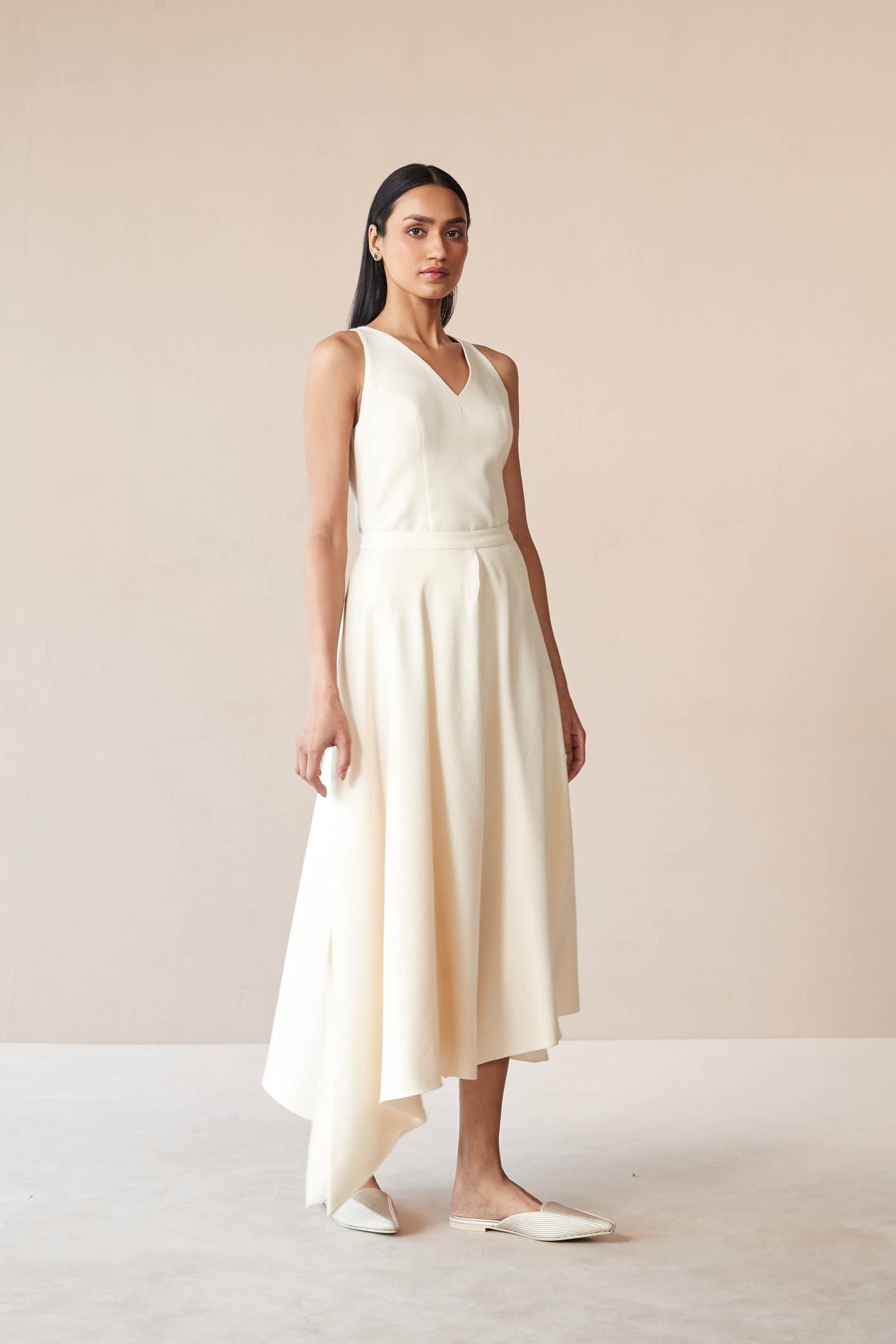 Wool Marwa Jacket Set – Ivory