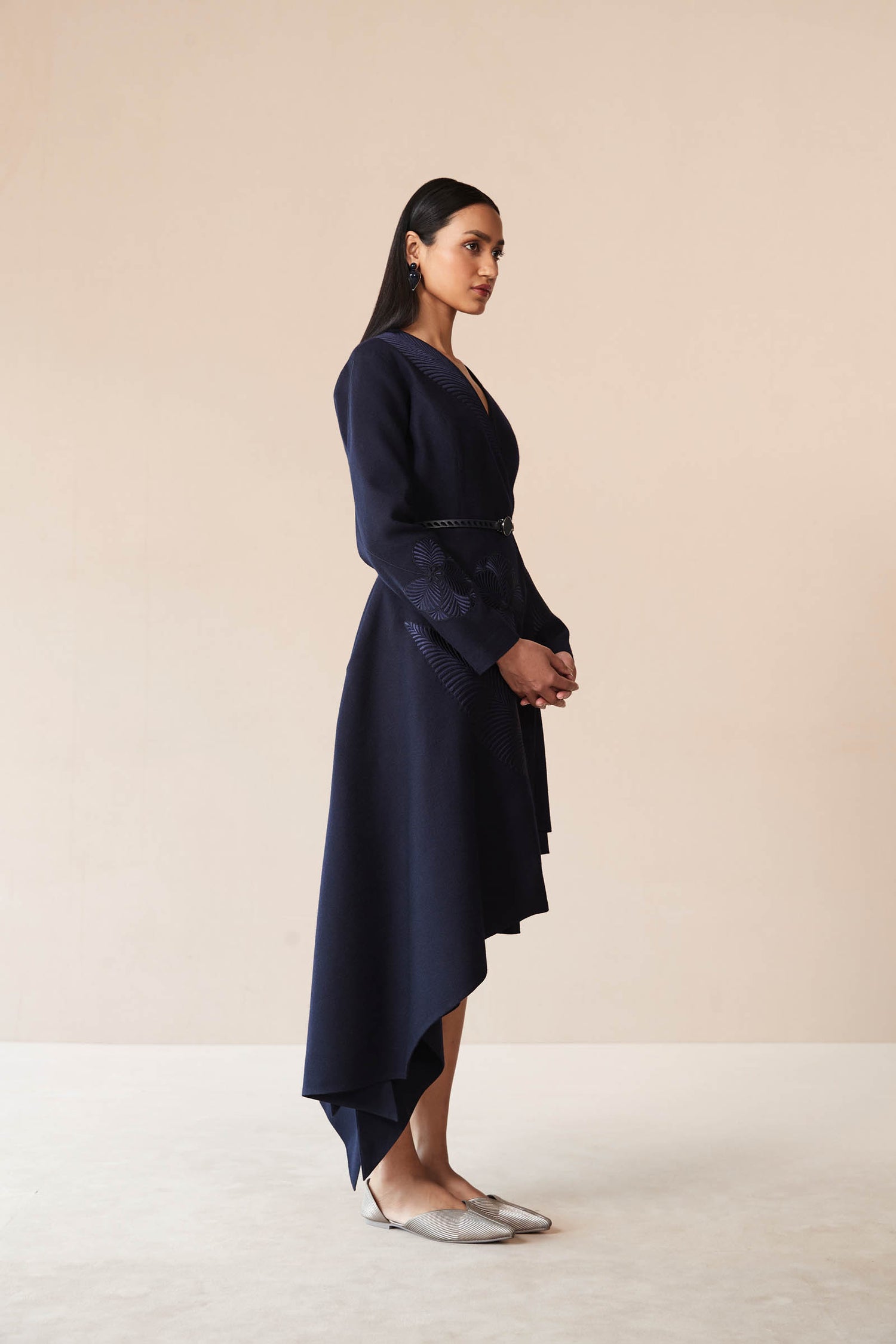 Wool Marwa Jacket Set – Blue