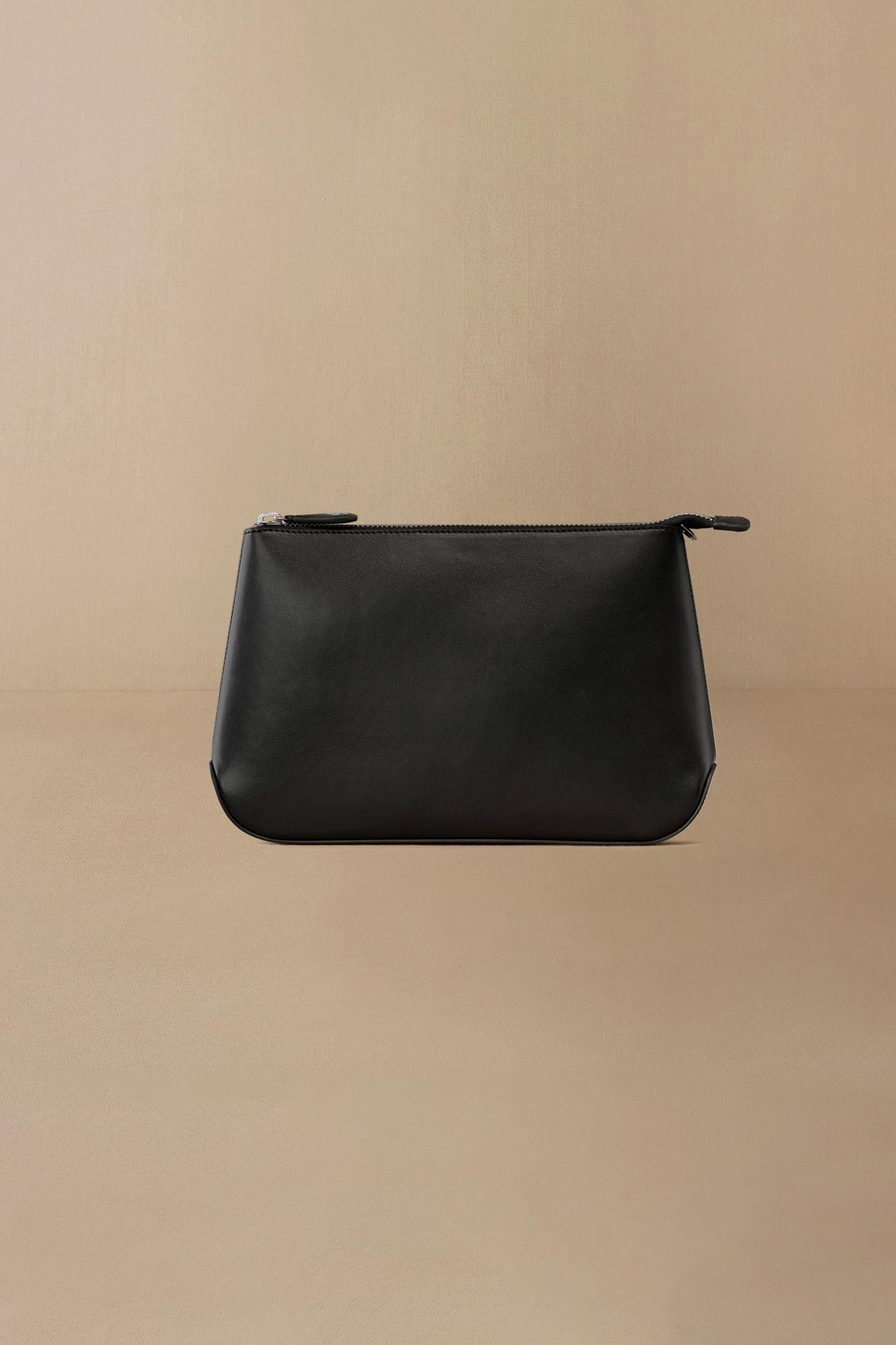 Faux Leather Era Pouch – Black