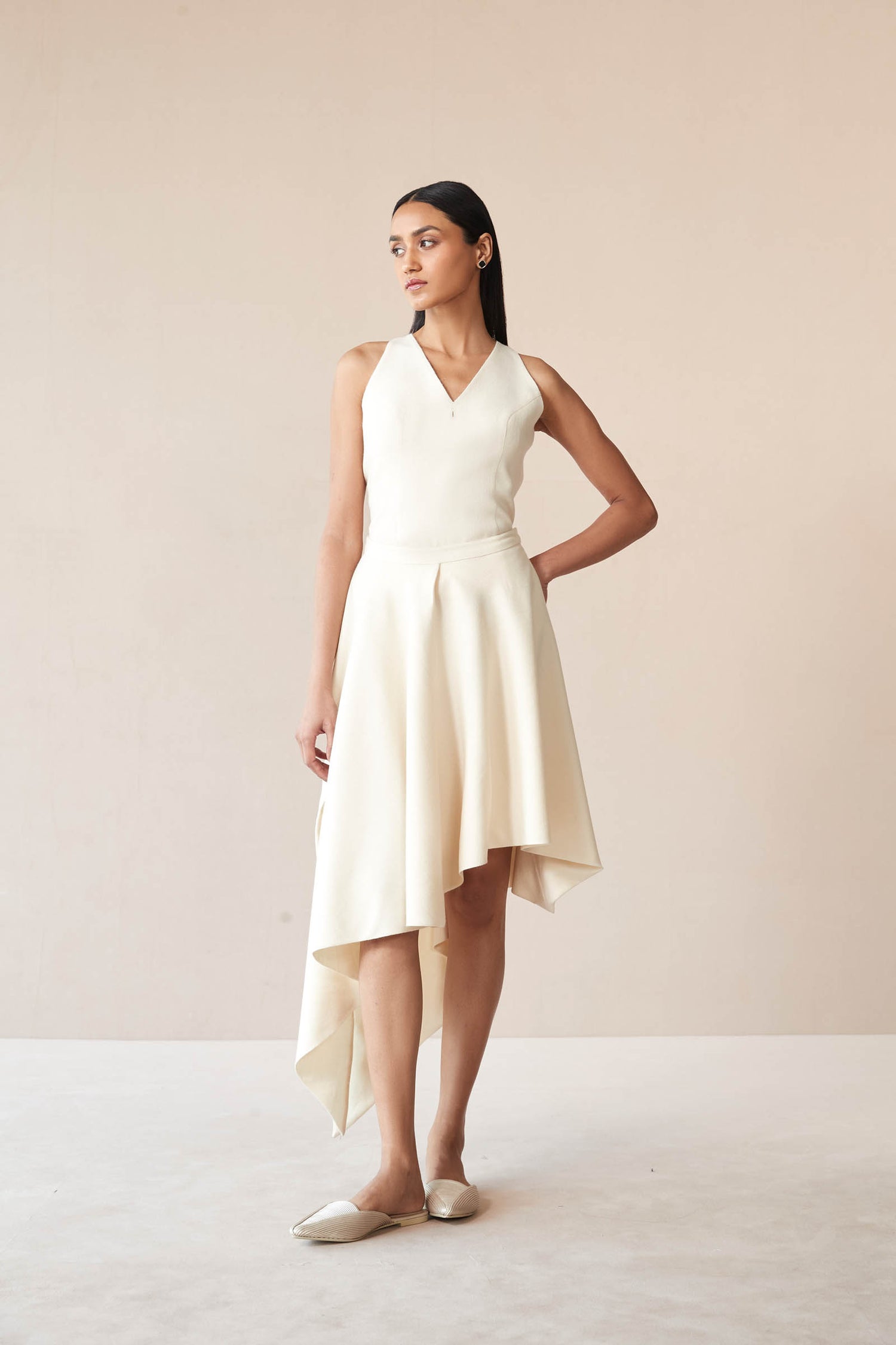 Wool Marwa Jacket Set – Ivory