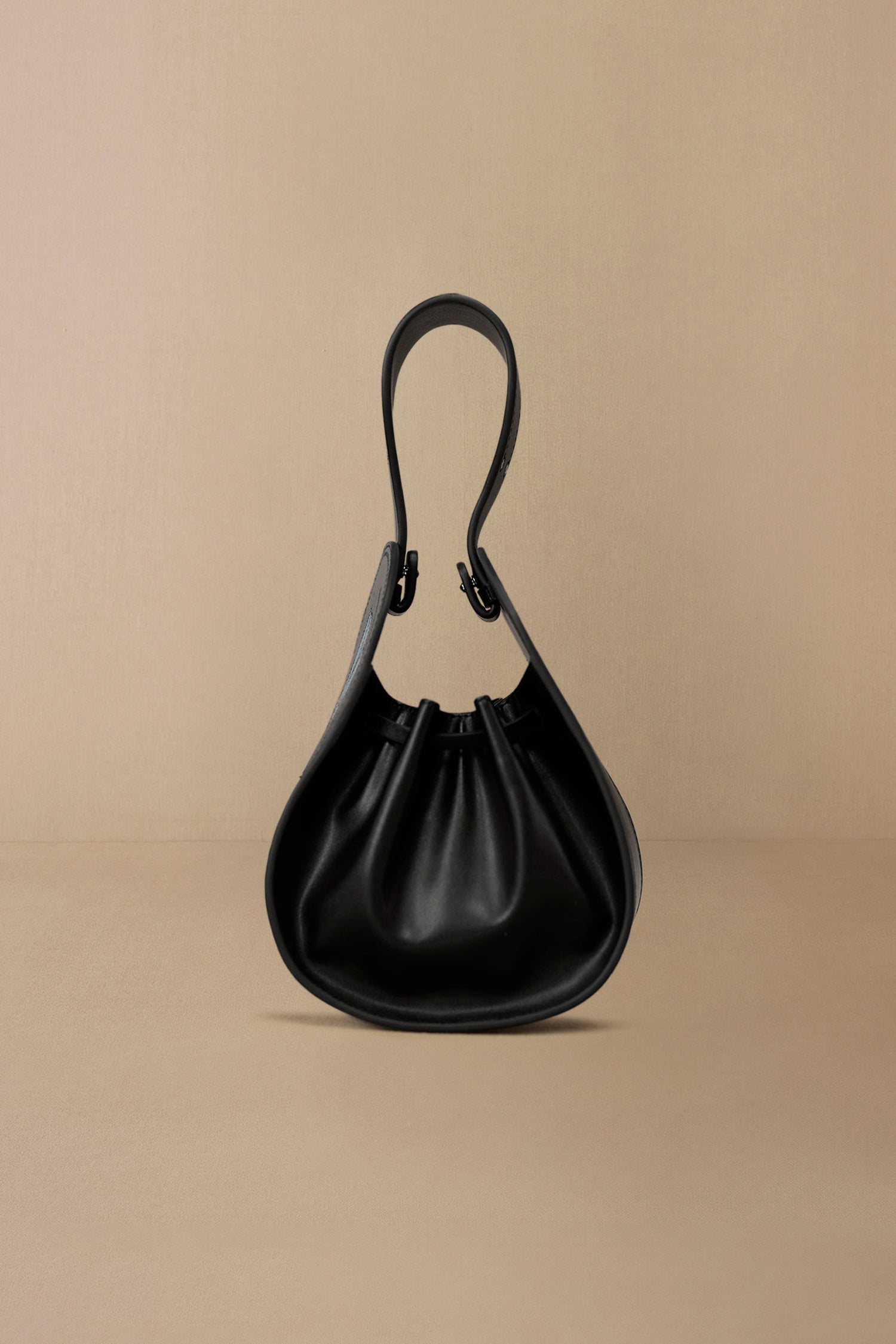 Faux Leather Zyra Wristlet – Black