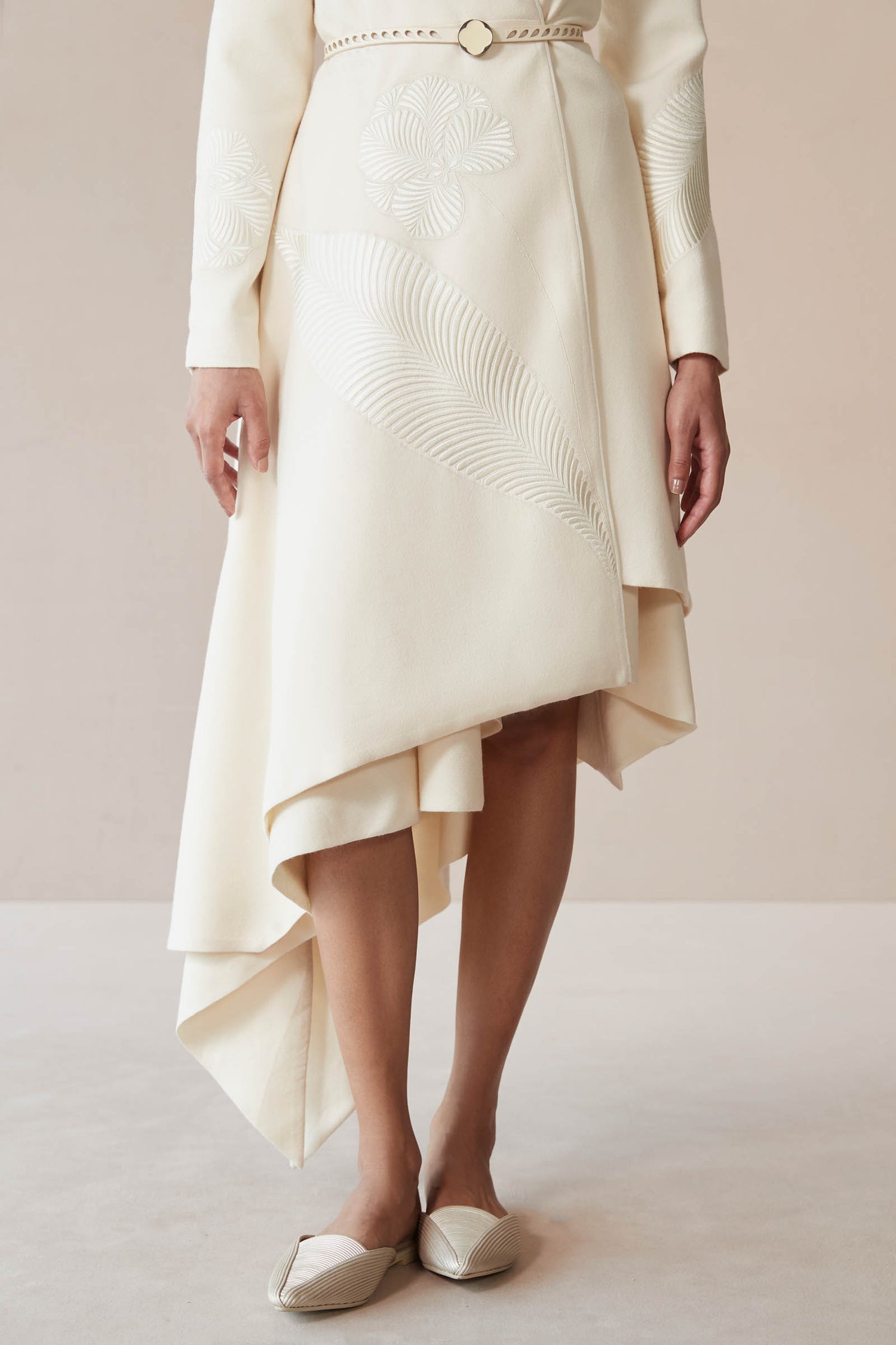 Wool Marwa Jacket Set – Ivory