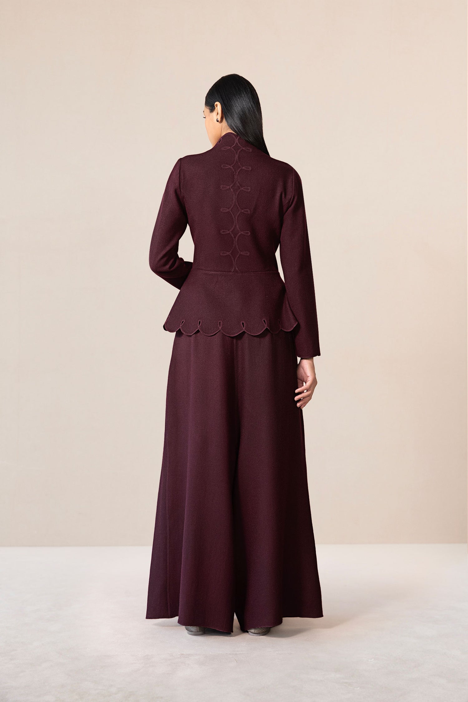 Wool Medha Jacket Set – Red