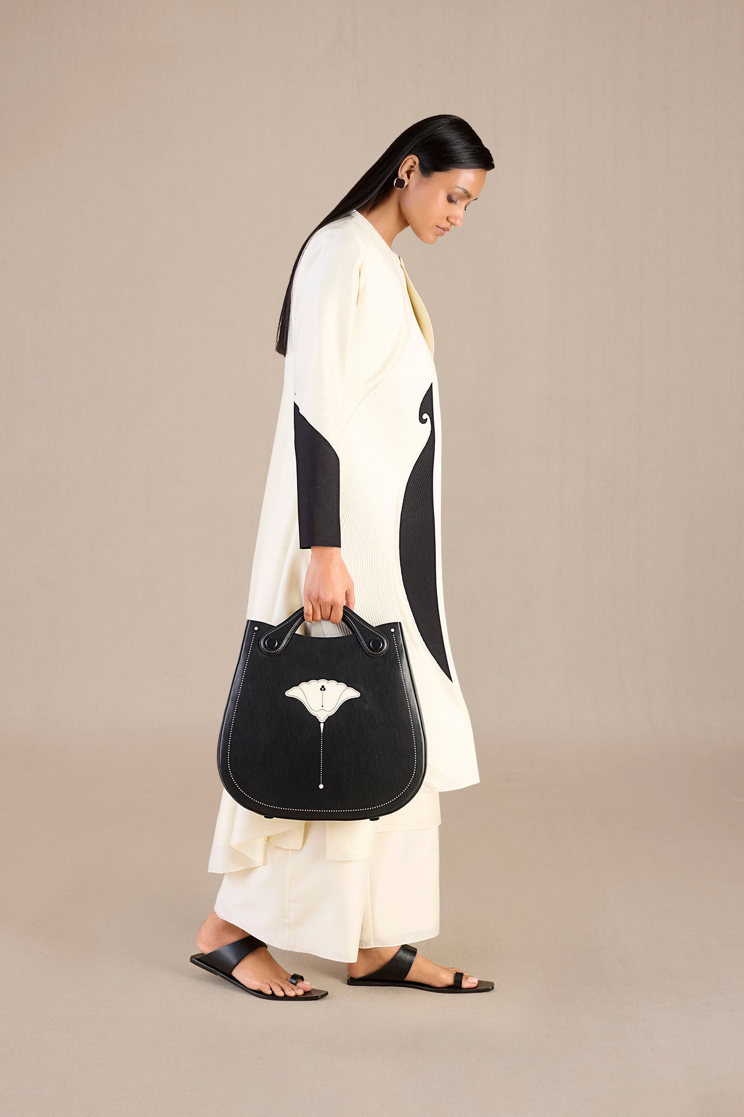 Faux Leather Judy Tote Bag – Black