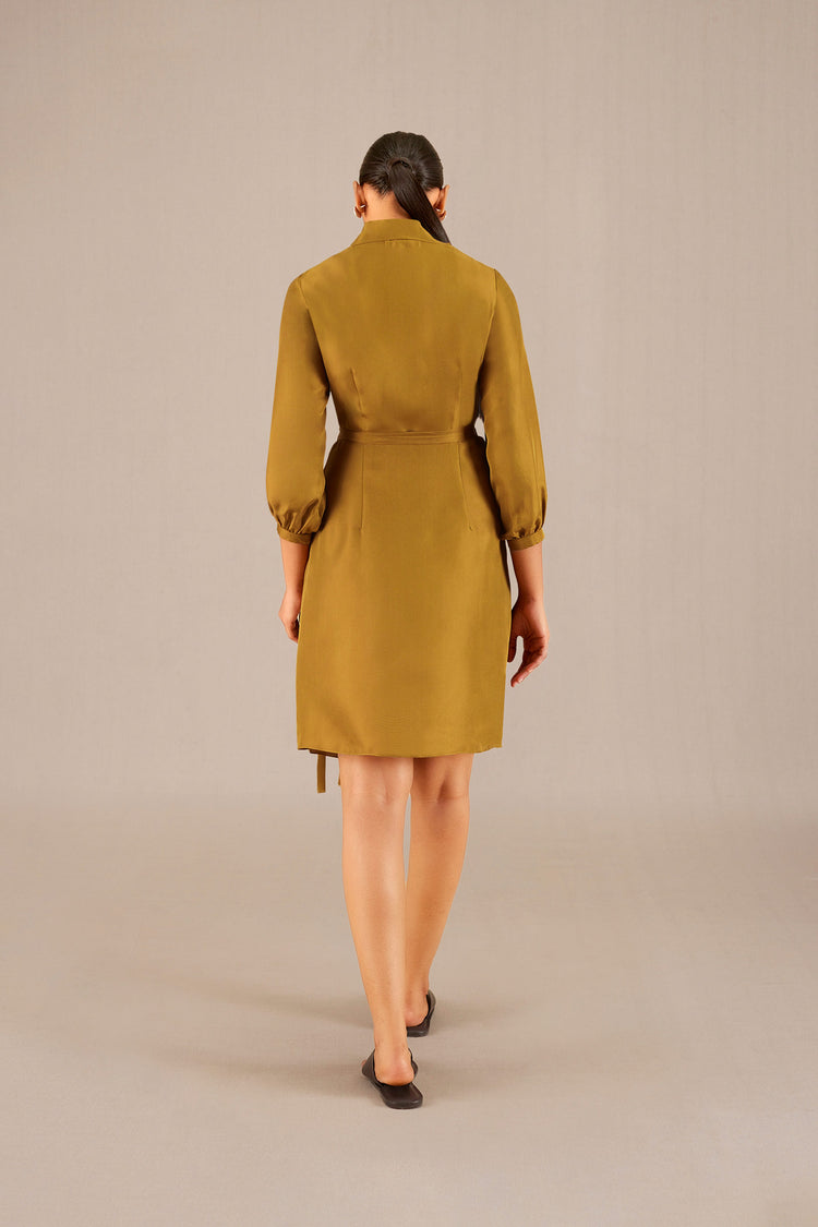 Neesa Short Dress - Camel