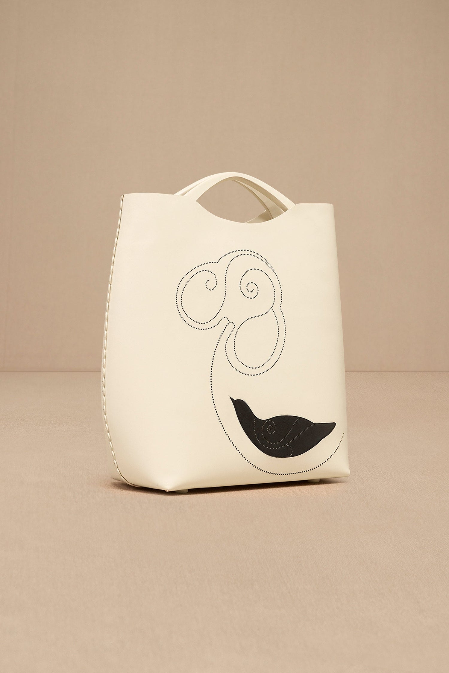 Faux Lether Dilmeet Tote Bag – Ivory