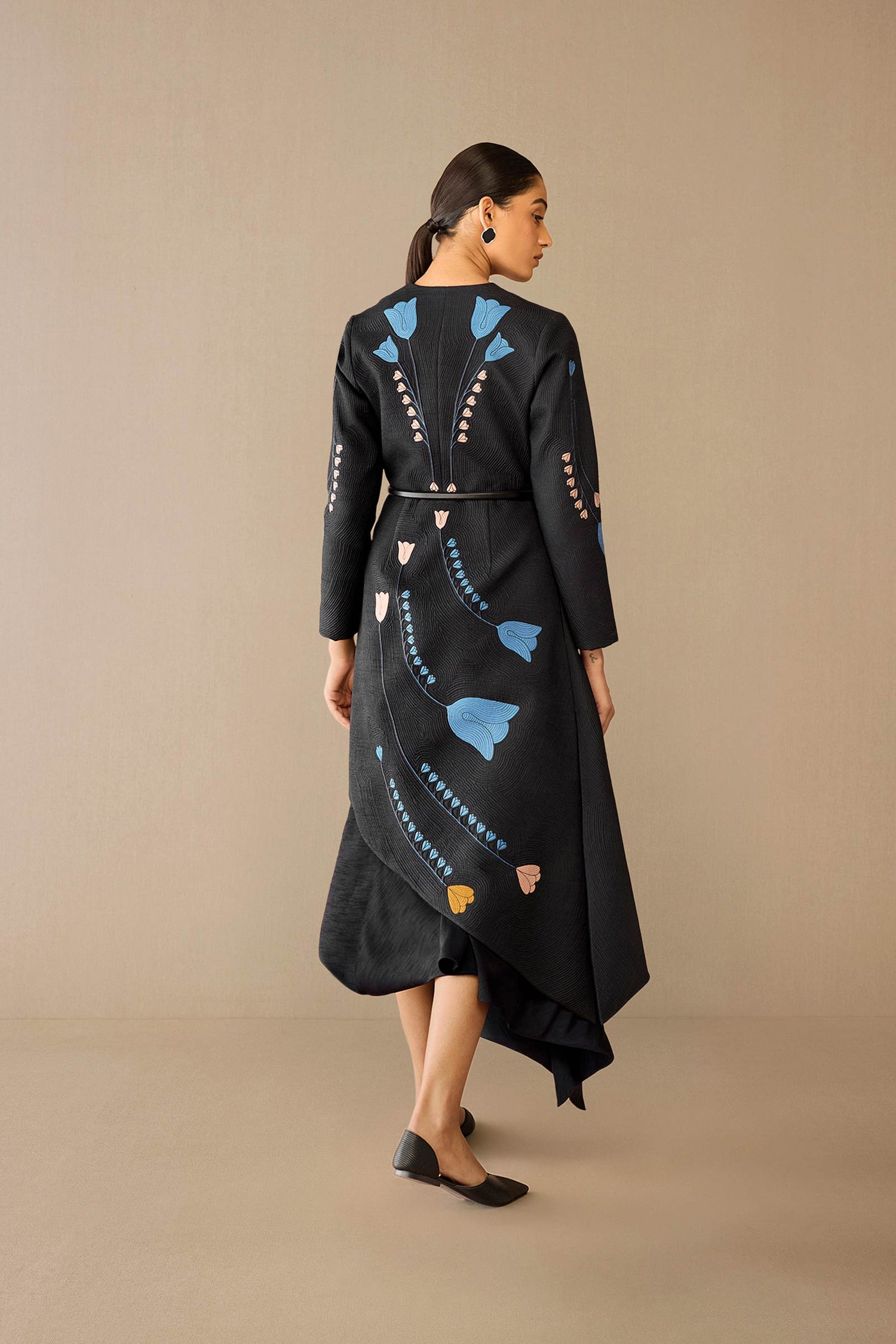 Silk Eraya Jacket Set – Black