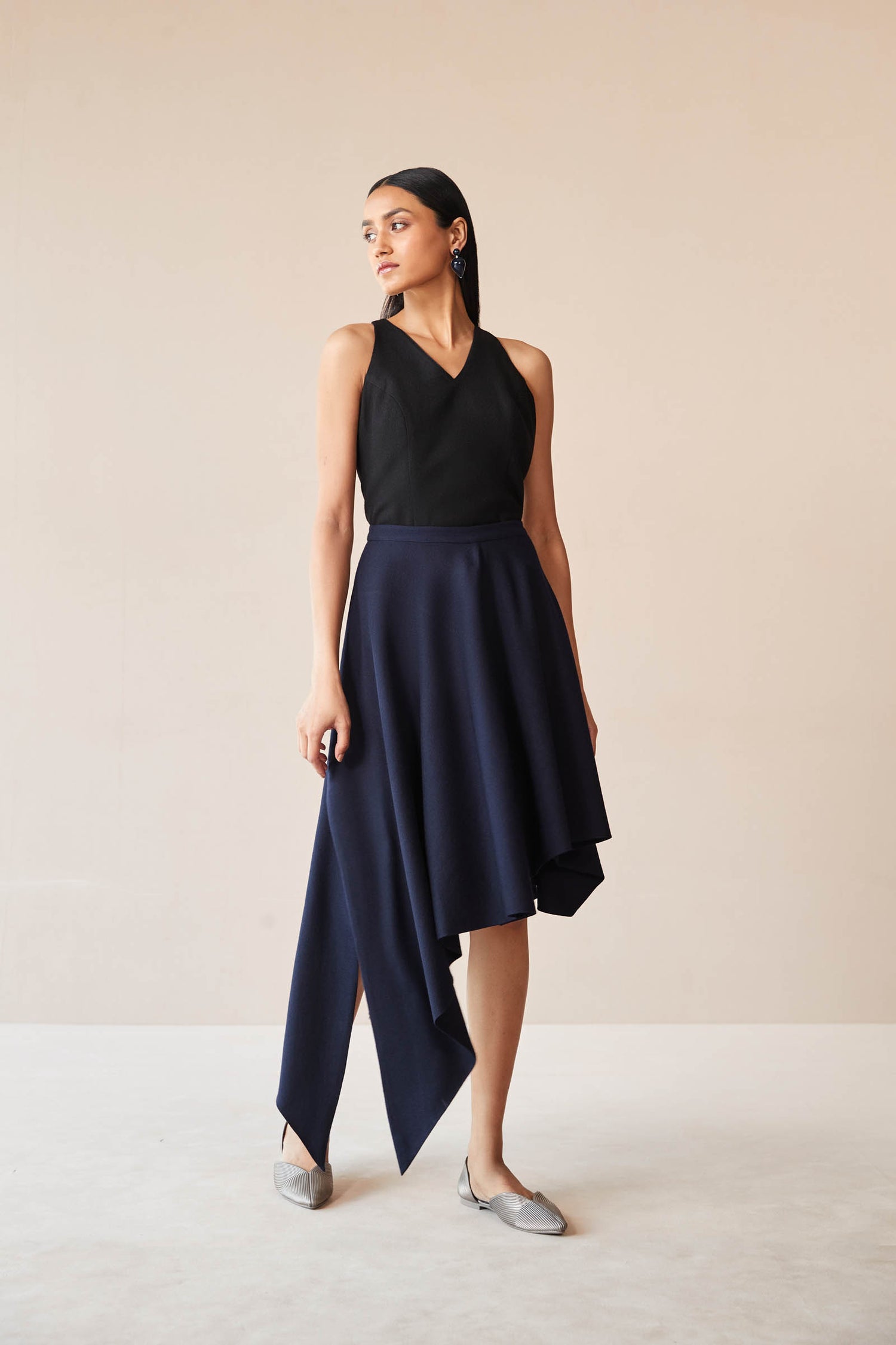 Wool Marwa Jacket Set – Blue