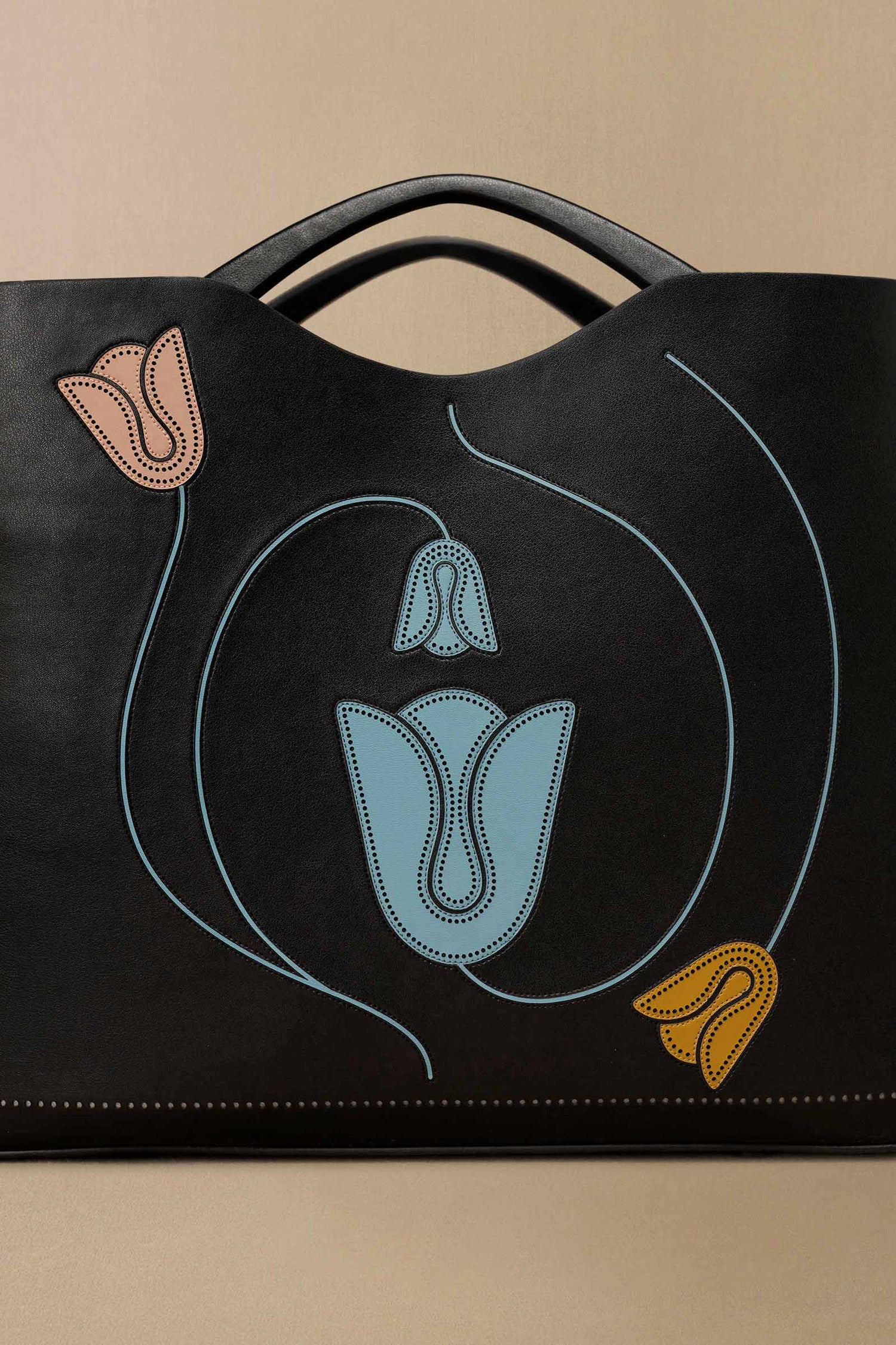 Faux Leather Madea Tote Bag – Black