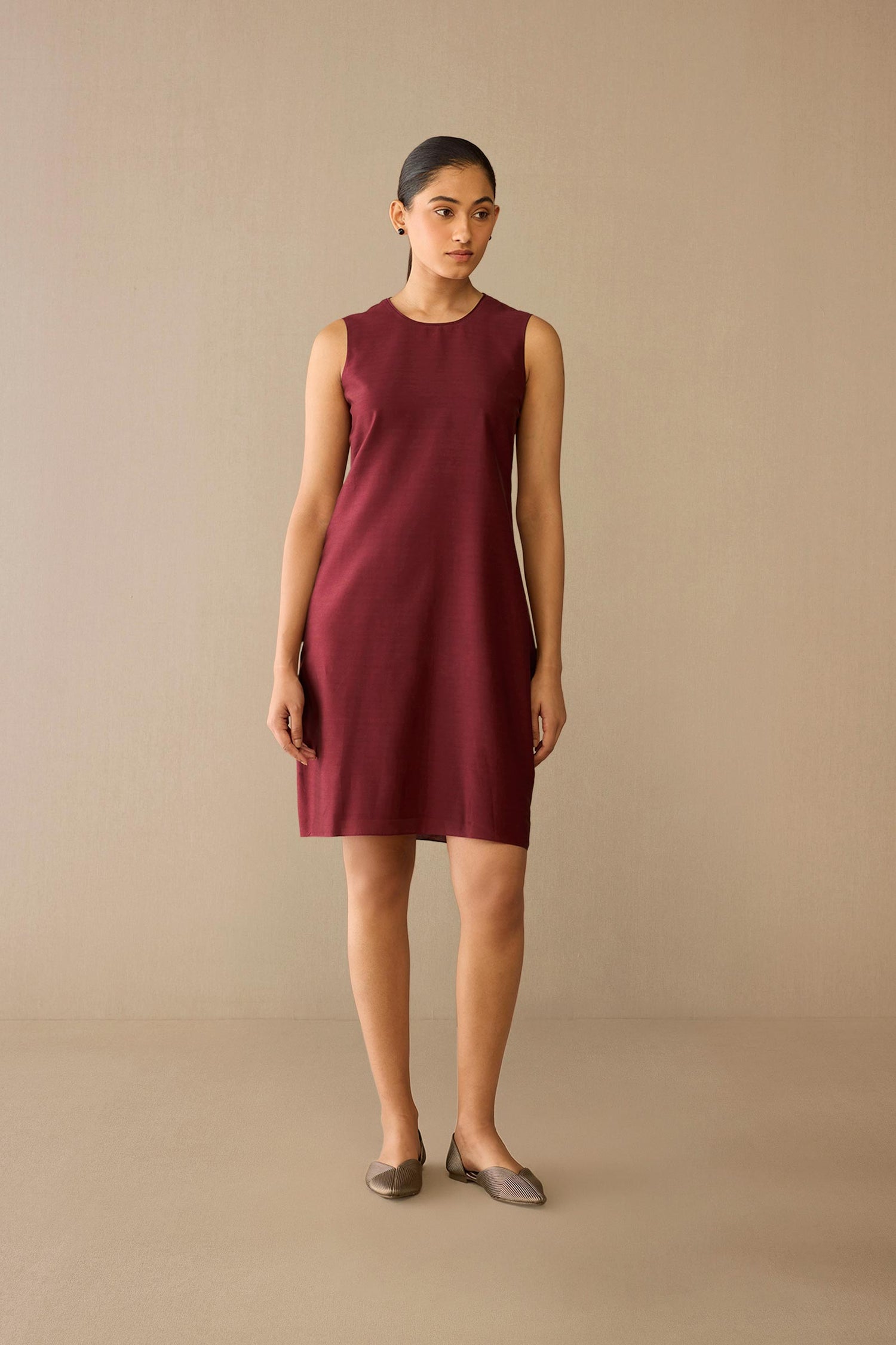 Chanderi Atara Jacket Set – Red