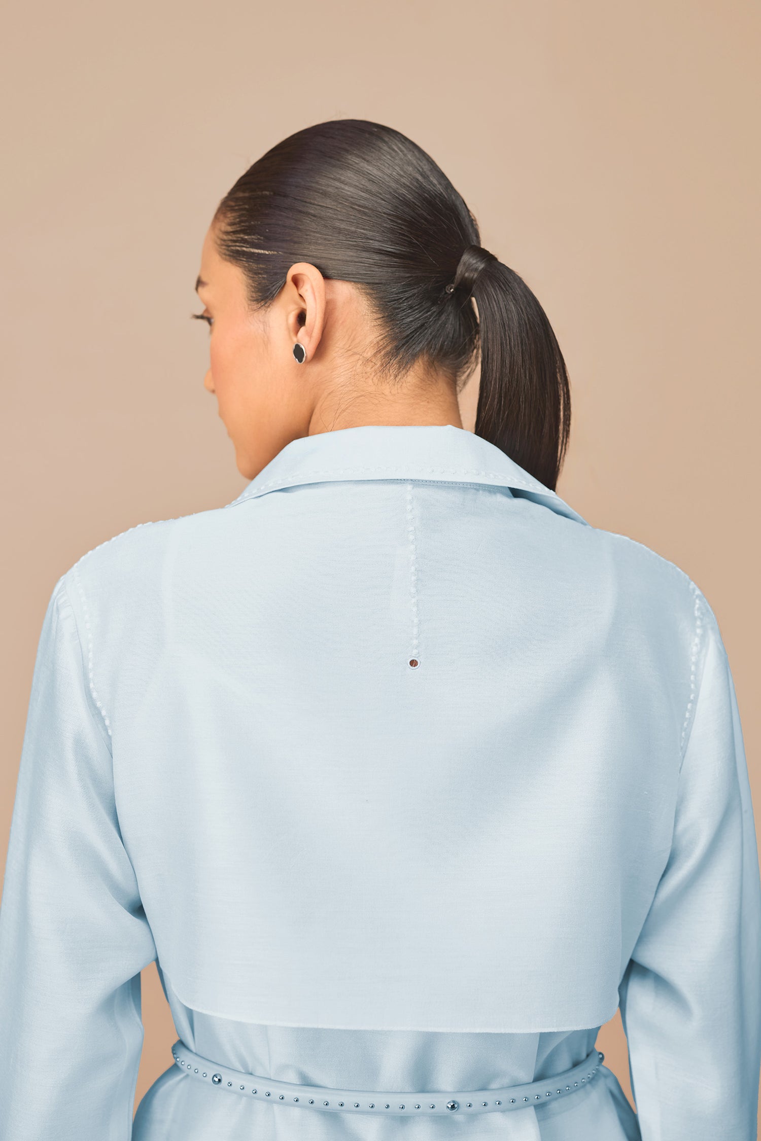 Chanderi Elea Shirt Set – Blue