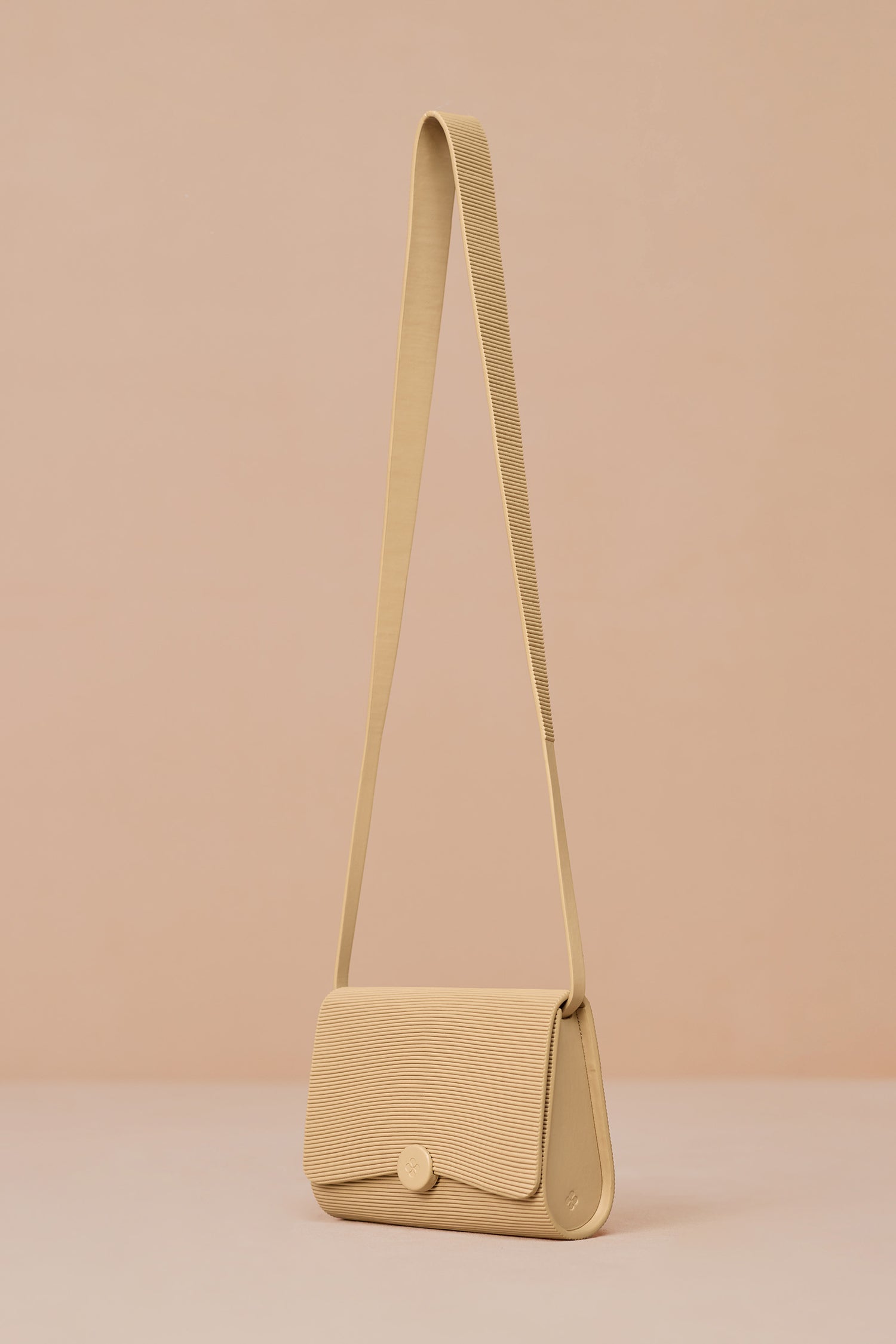 Faux Leather Nevue Sling Bag – Beige