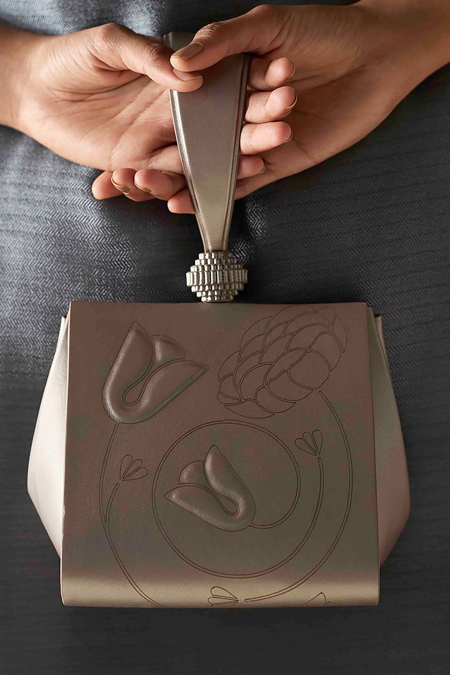 Faux Leather Nuresa Wristlet – Metallics