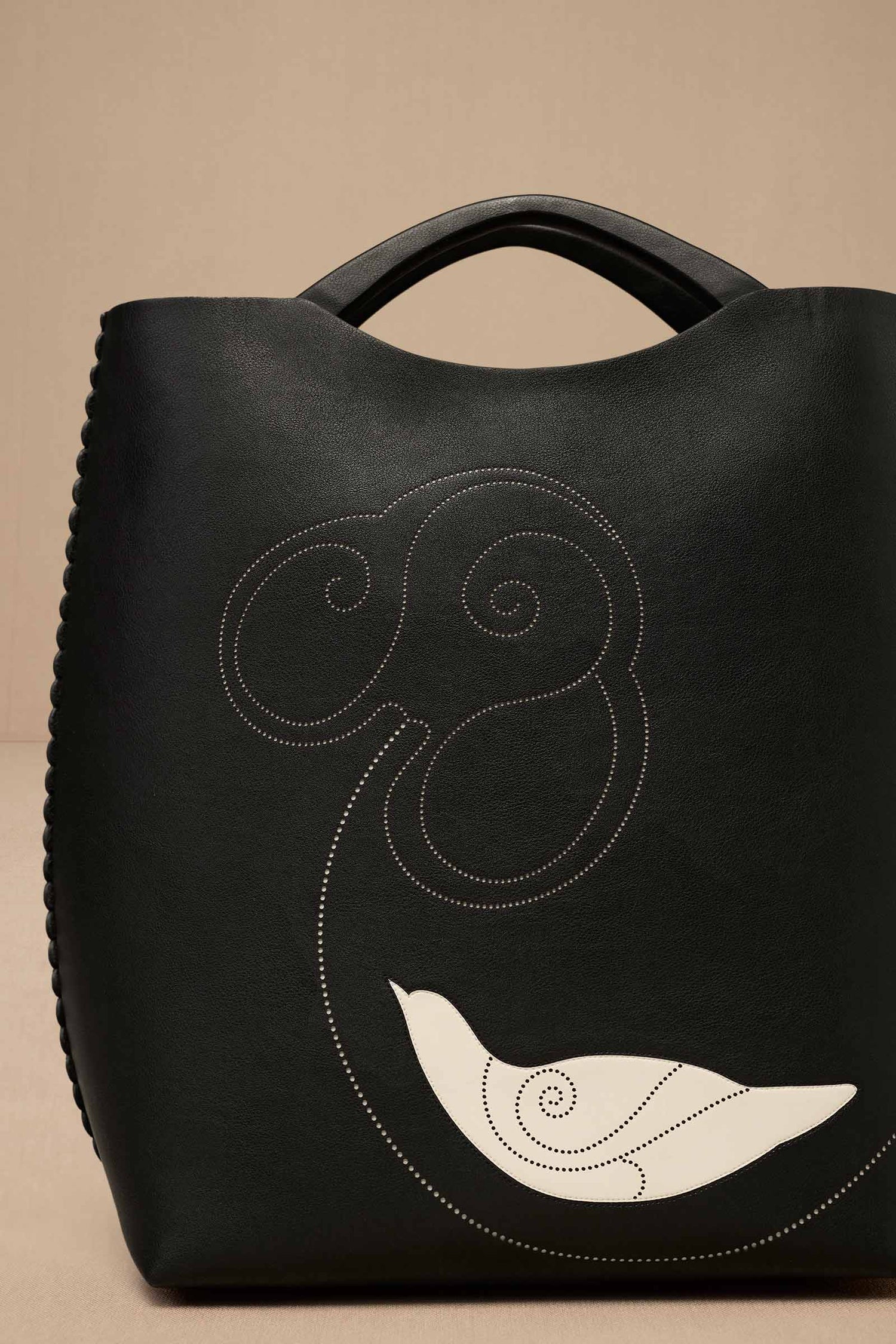 Faux Lether Dilmeet Tote Bag – Black