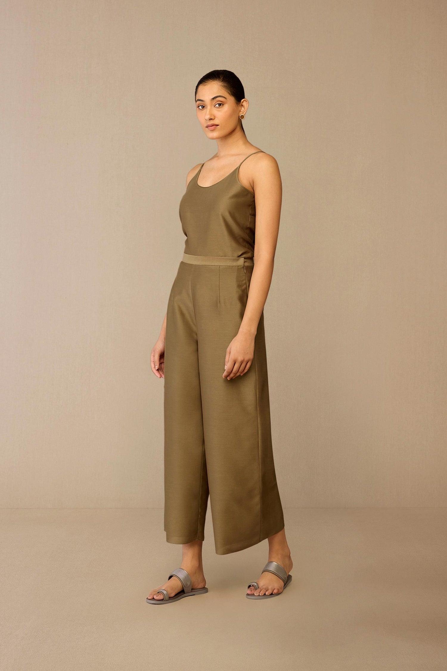 Chanderi Kasra Jacket Set – Grey