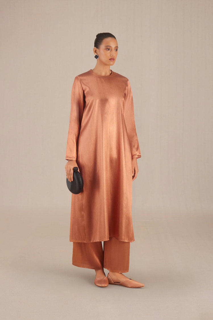 Aksa Tunic Set - Metallic Copper