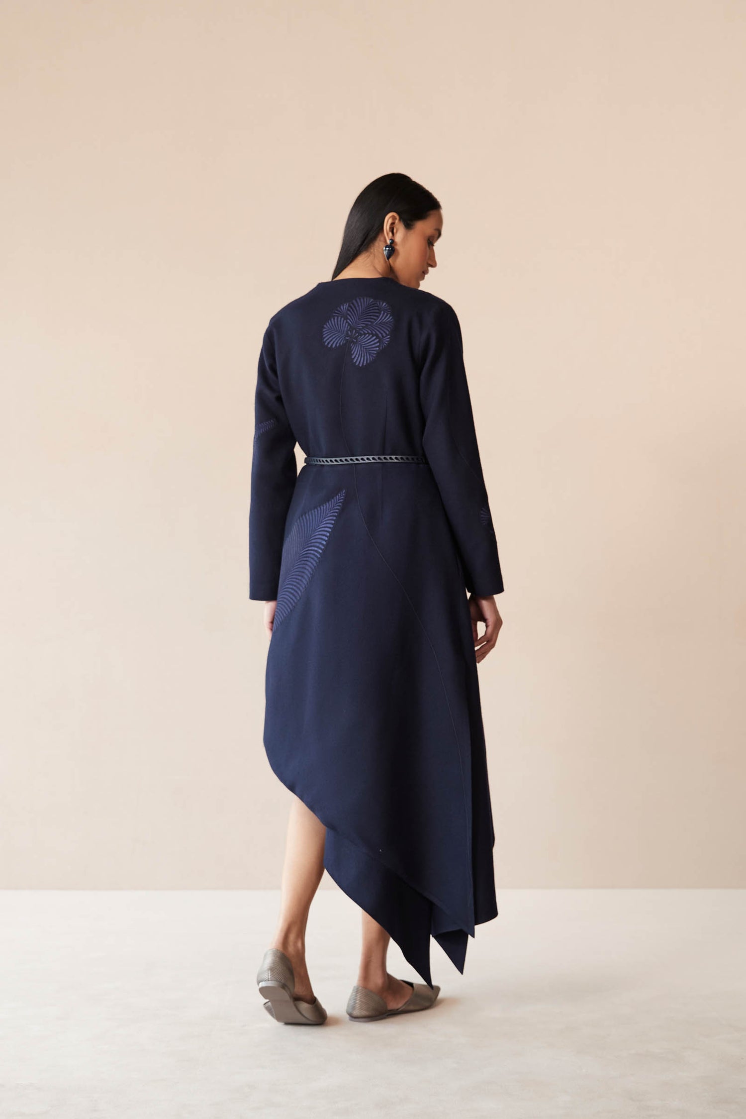 Wool Marwa Jacket Set – Blue