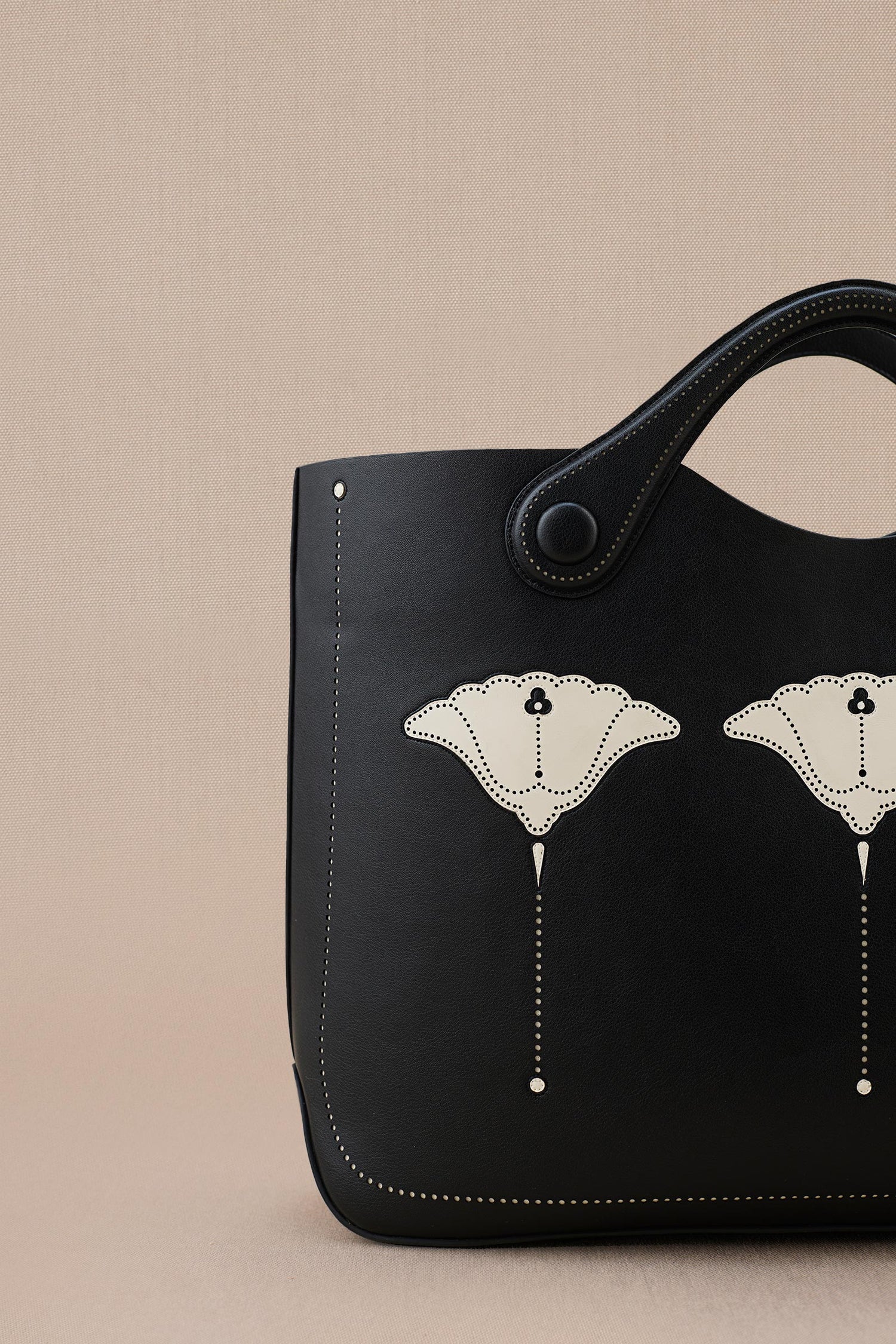 Faux Leather Zora Tote Bag – Black